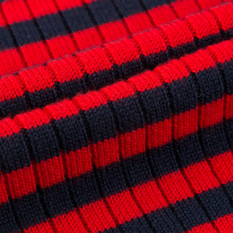 Girls Orange & Green Striped Wool Sweatshirt