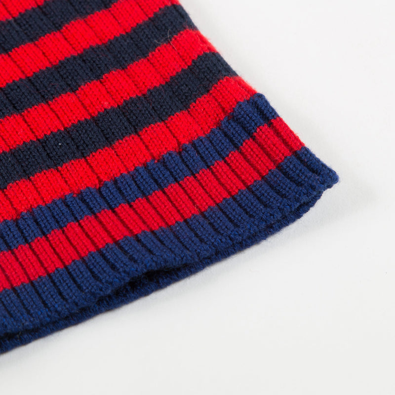 Girls Orange & Green Striped Wool Sweatshirt