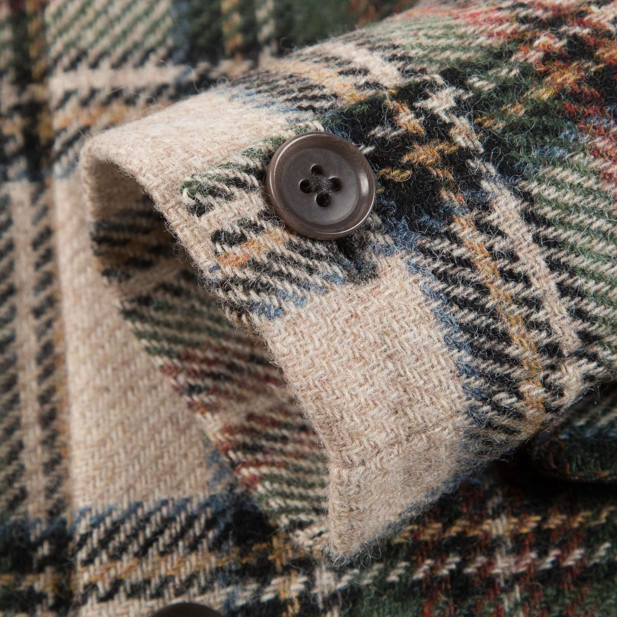 Baby Beige Check  Wool  Coat