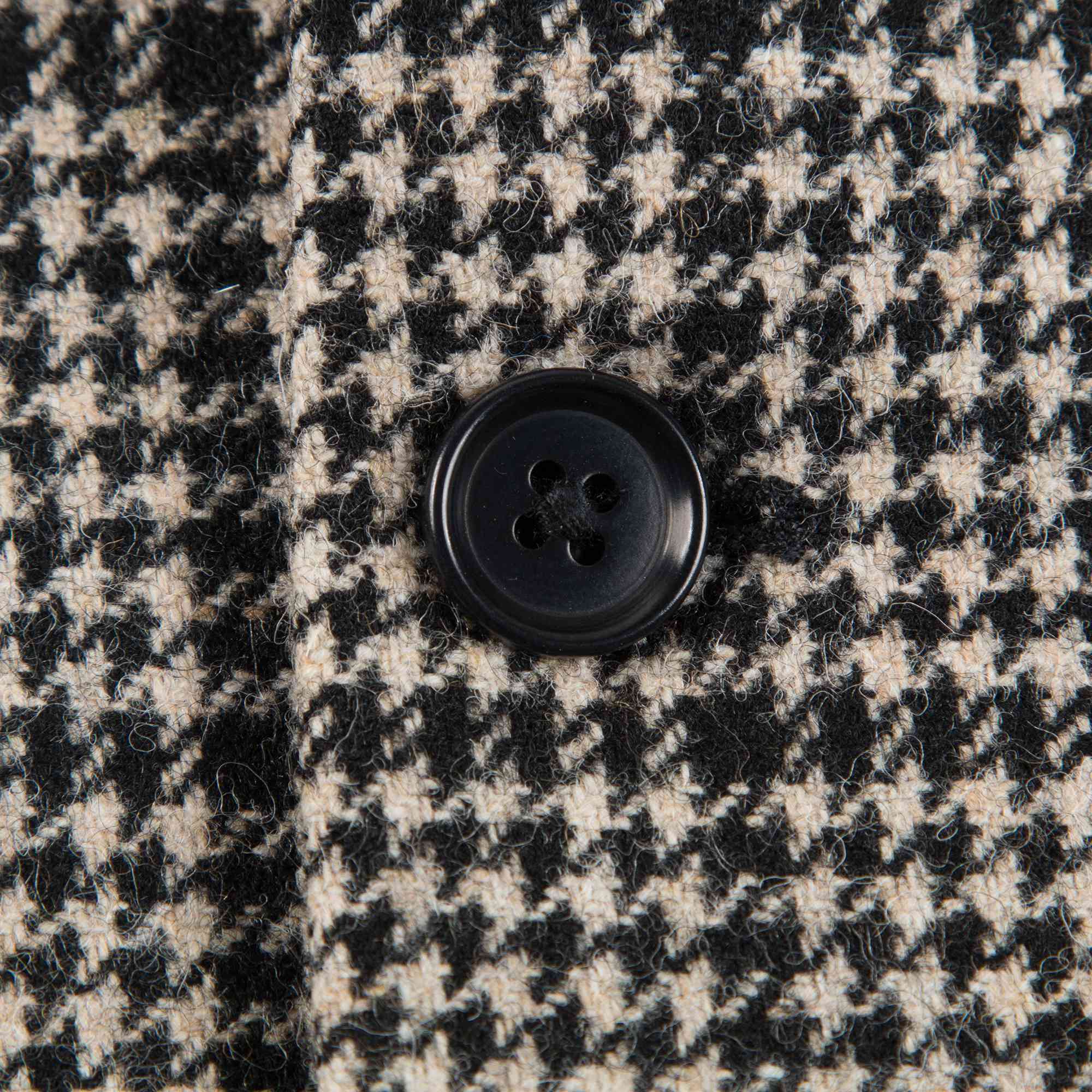 Baby Black Houndstooth  Wool  Coat