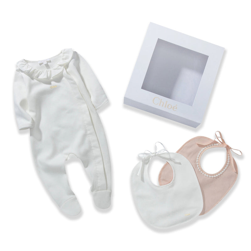 Baby Girls 3 Piece Babygrow Box Gift Set
