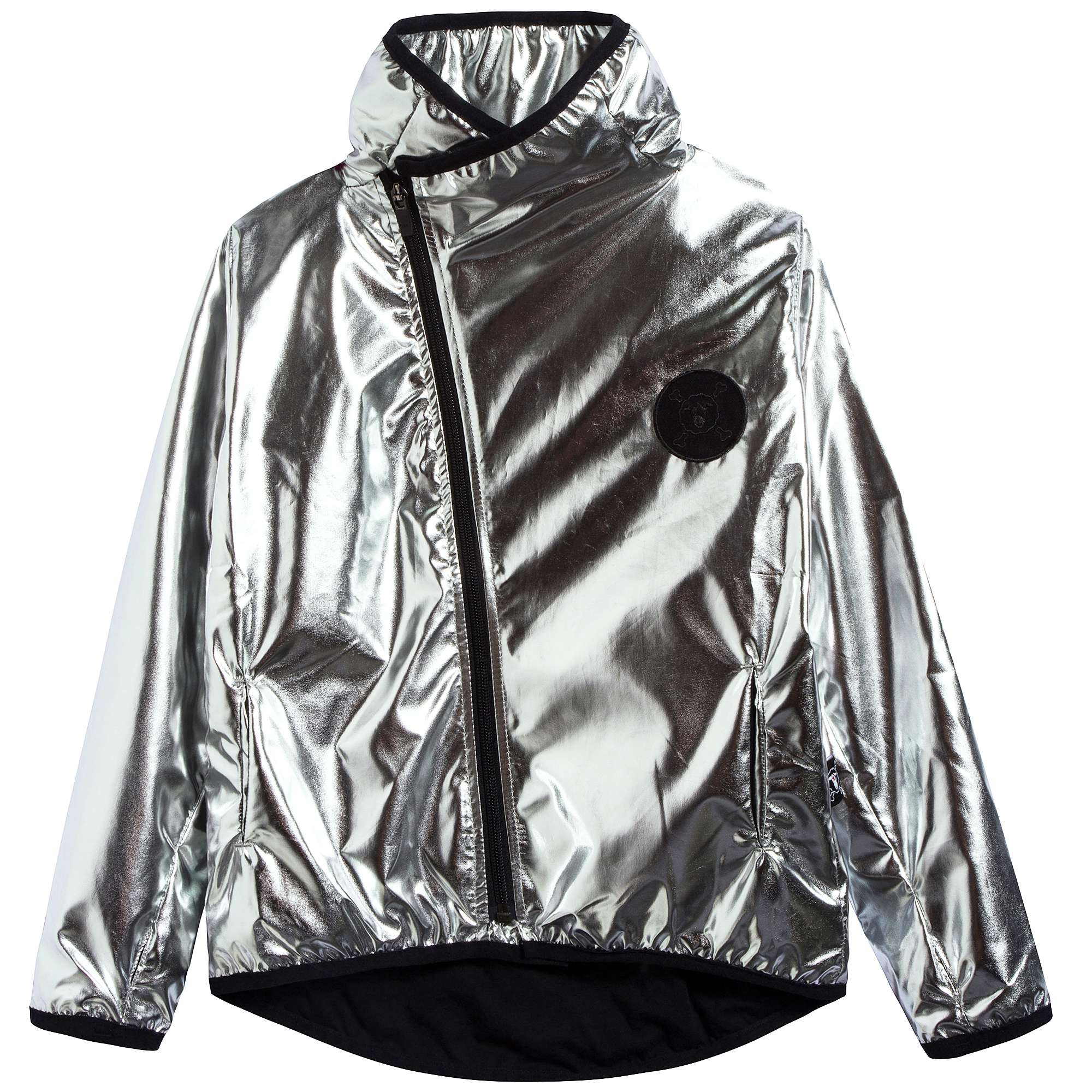 Boys Silver Nylon Jacket