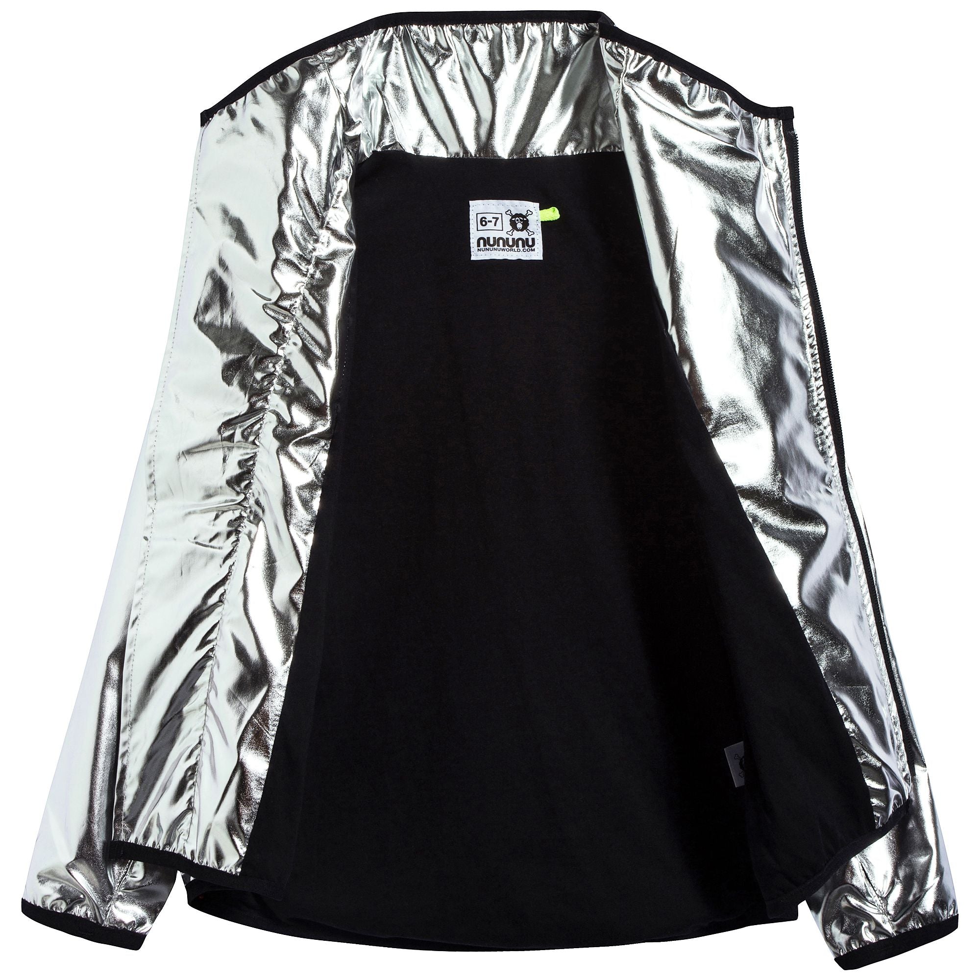 Boys Silver Nylon Jacket