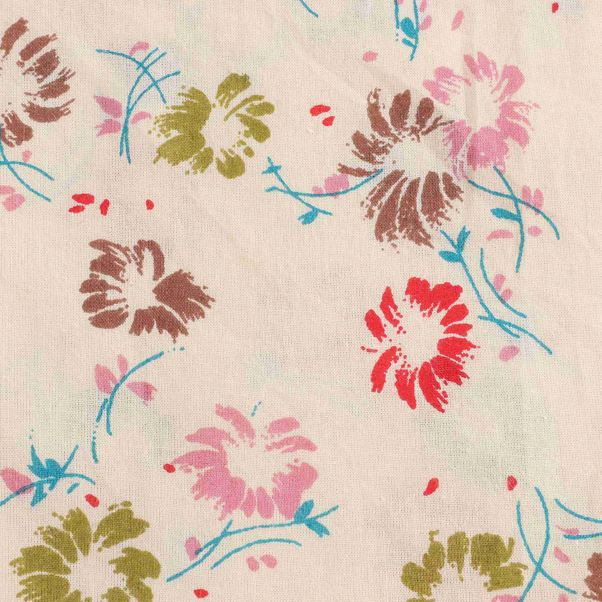 Girls Flowers Print Cotton Top