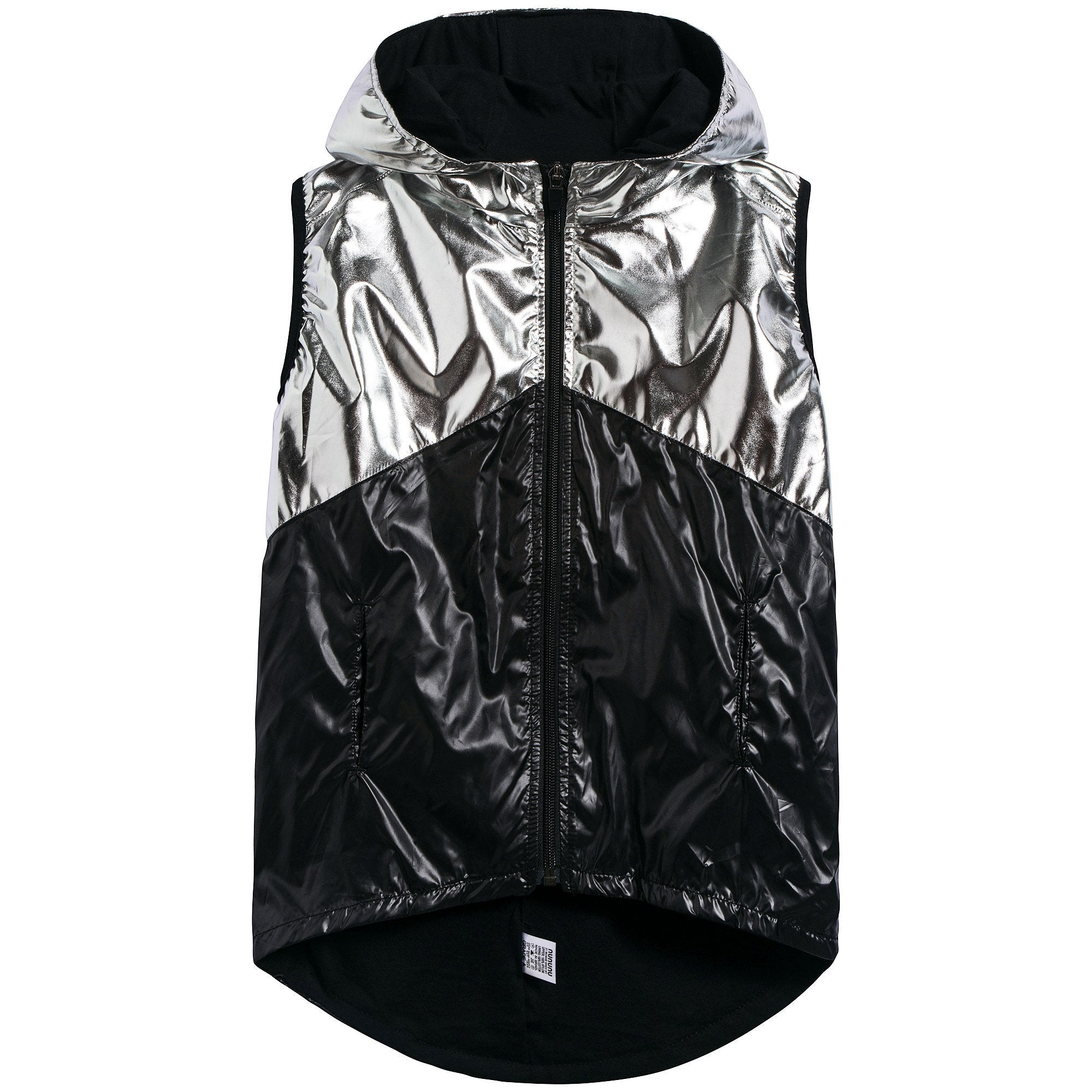 Boys Silver & Black Nylon Vest