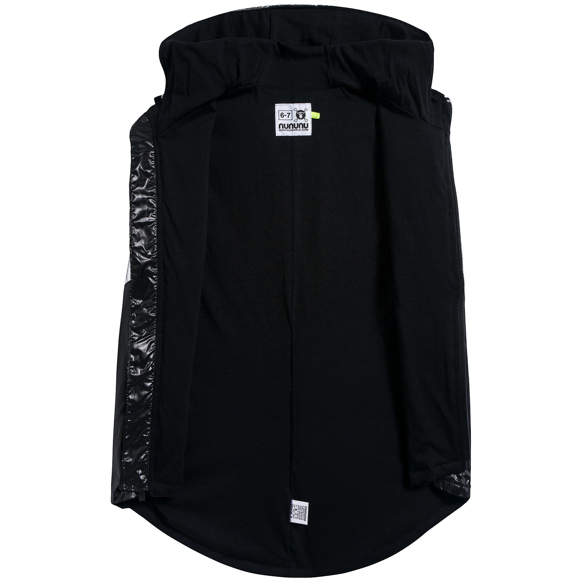 Boys Silver & Black Nylon Vest