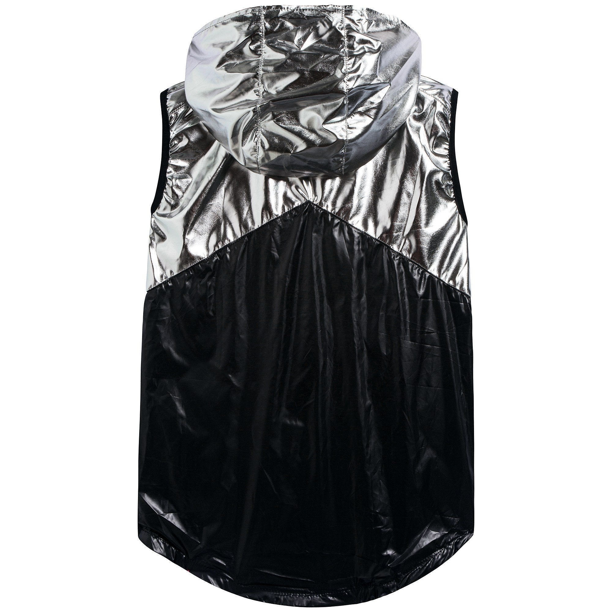 Boys Silver & Black Nylon Vest