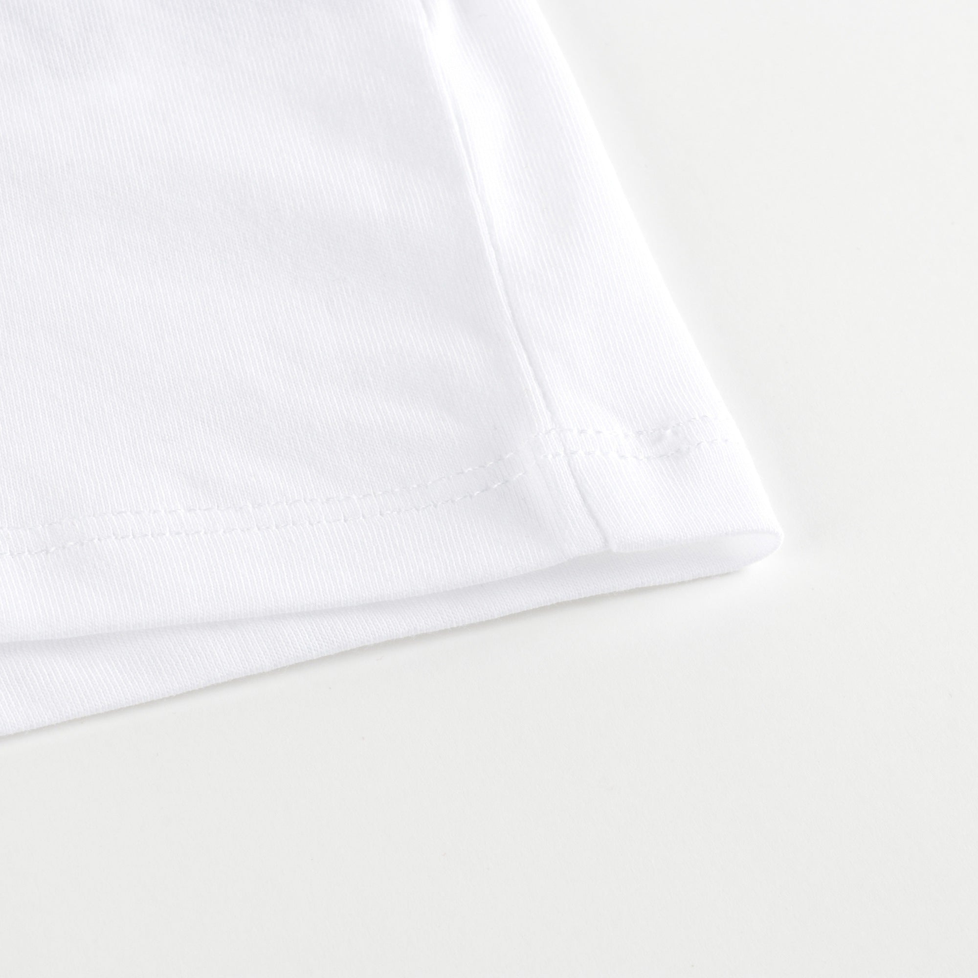 Girls White Logo Cotton Top