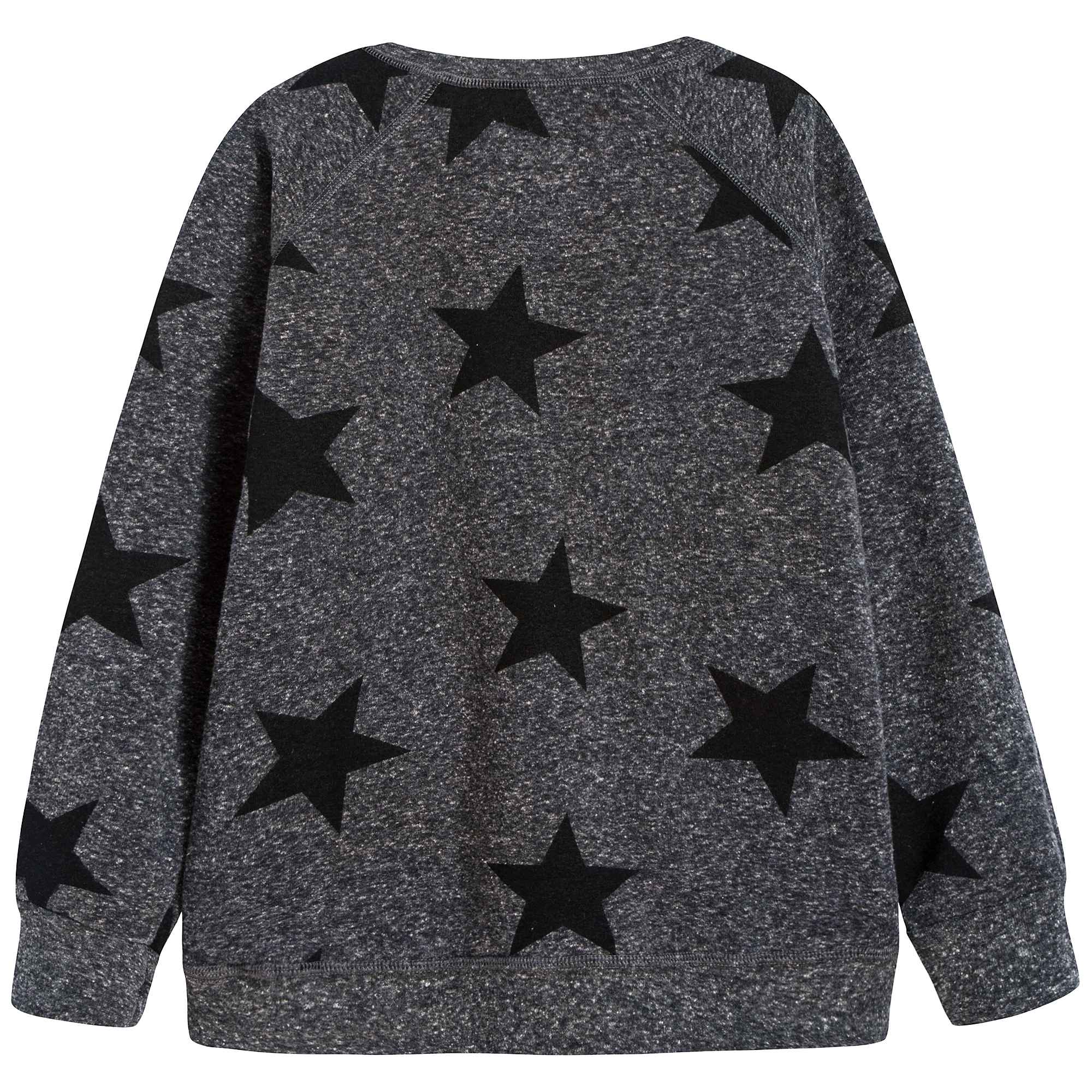 Girls Charcoal Star Sweatshirt