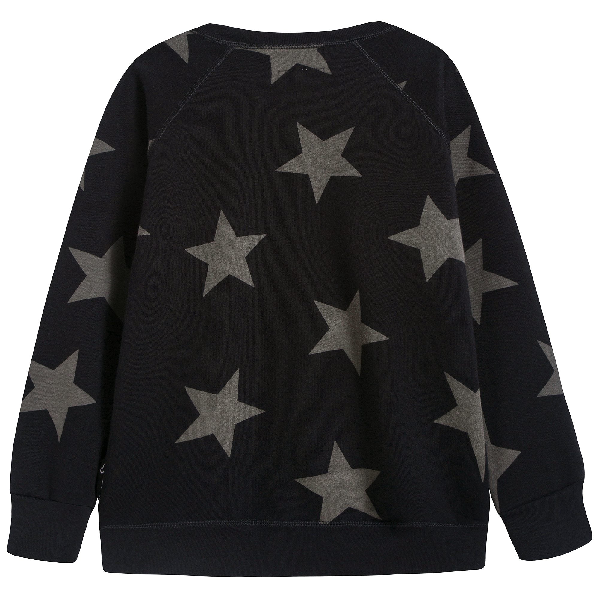 Boys Black Cotton Star Sweatshirt