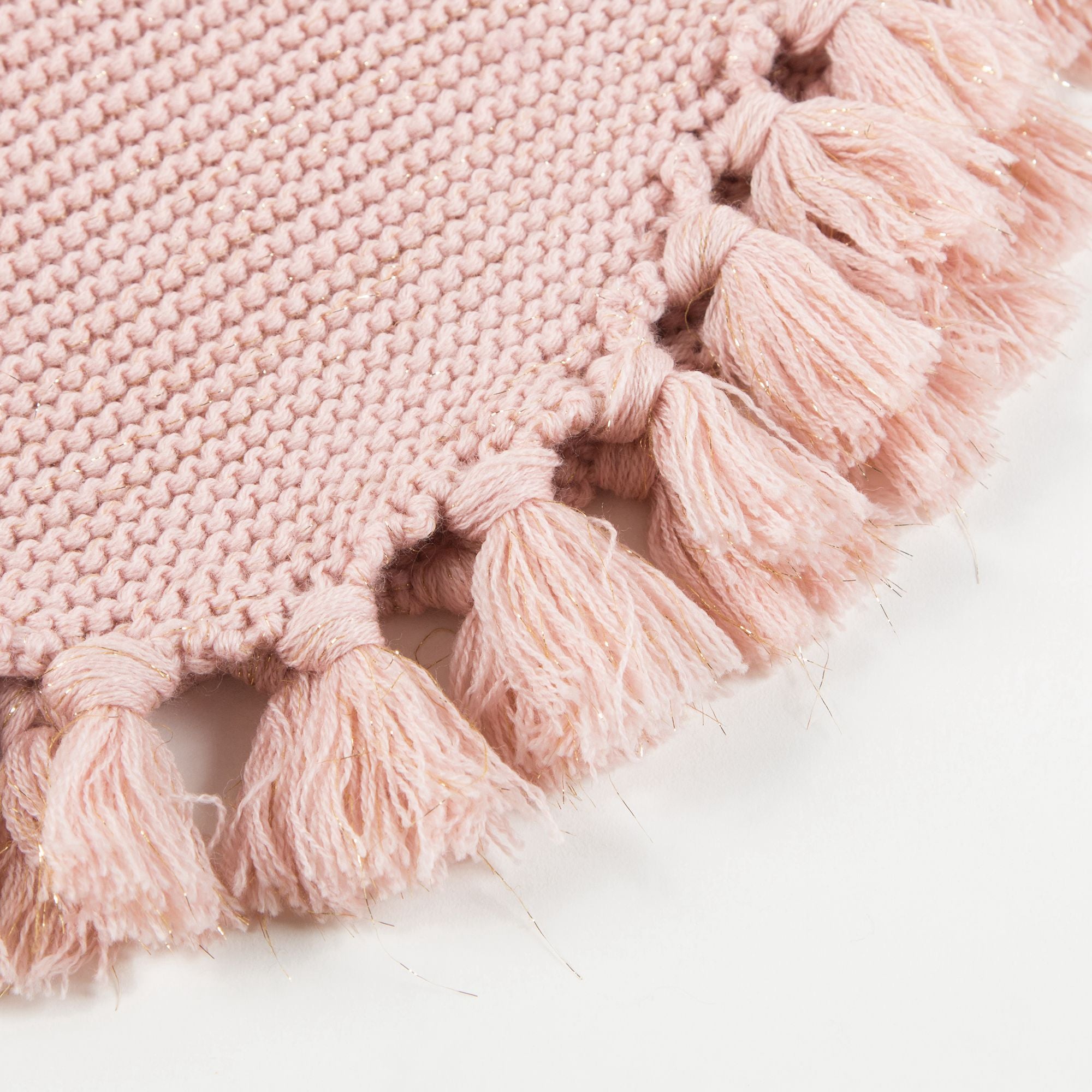 Baby Girls & Girls Wool knitted Pink  Poncho