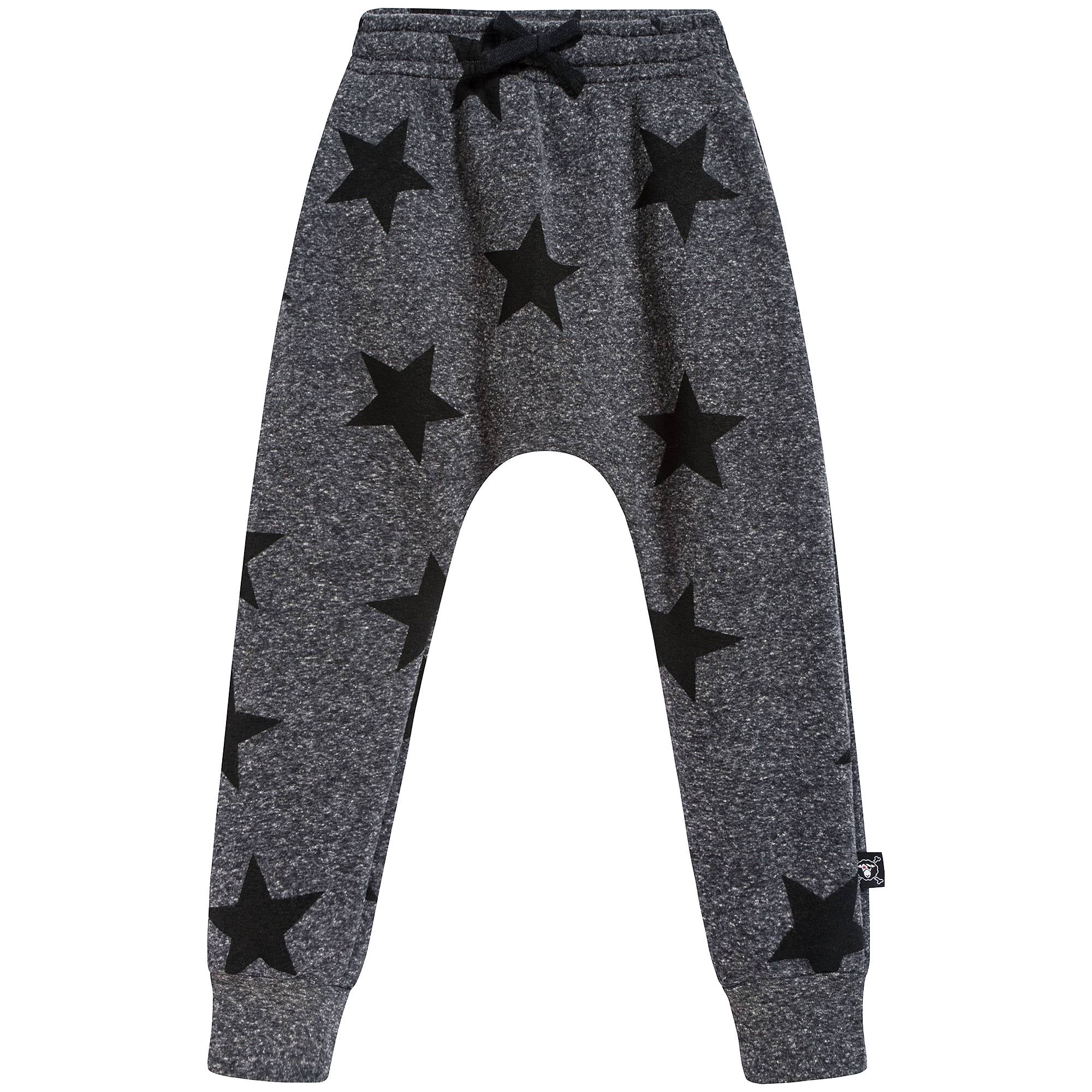 Boys Charcoal Star Cotton Trousers