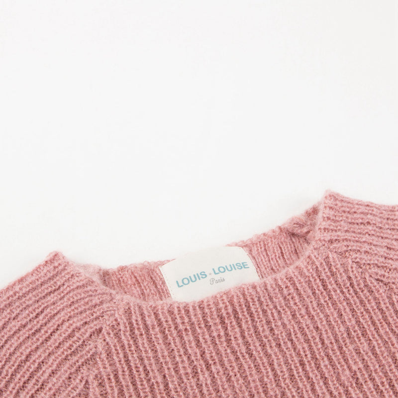 Girls Pink Mohair knitted Swesters