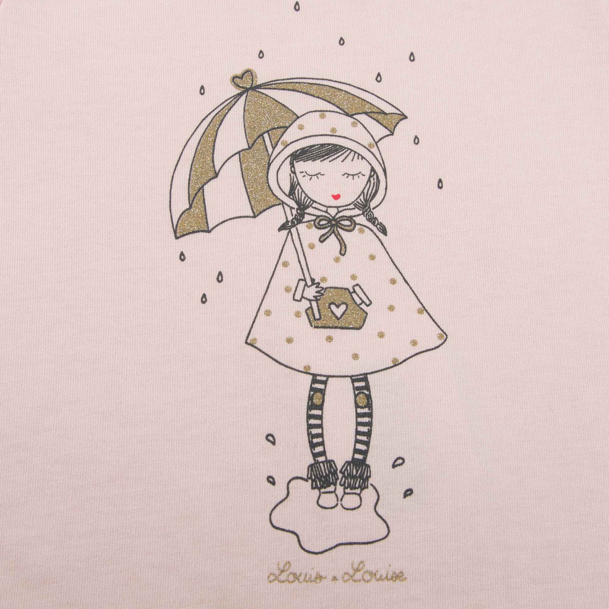 Girls Pink Cotton T-shirt