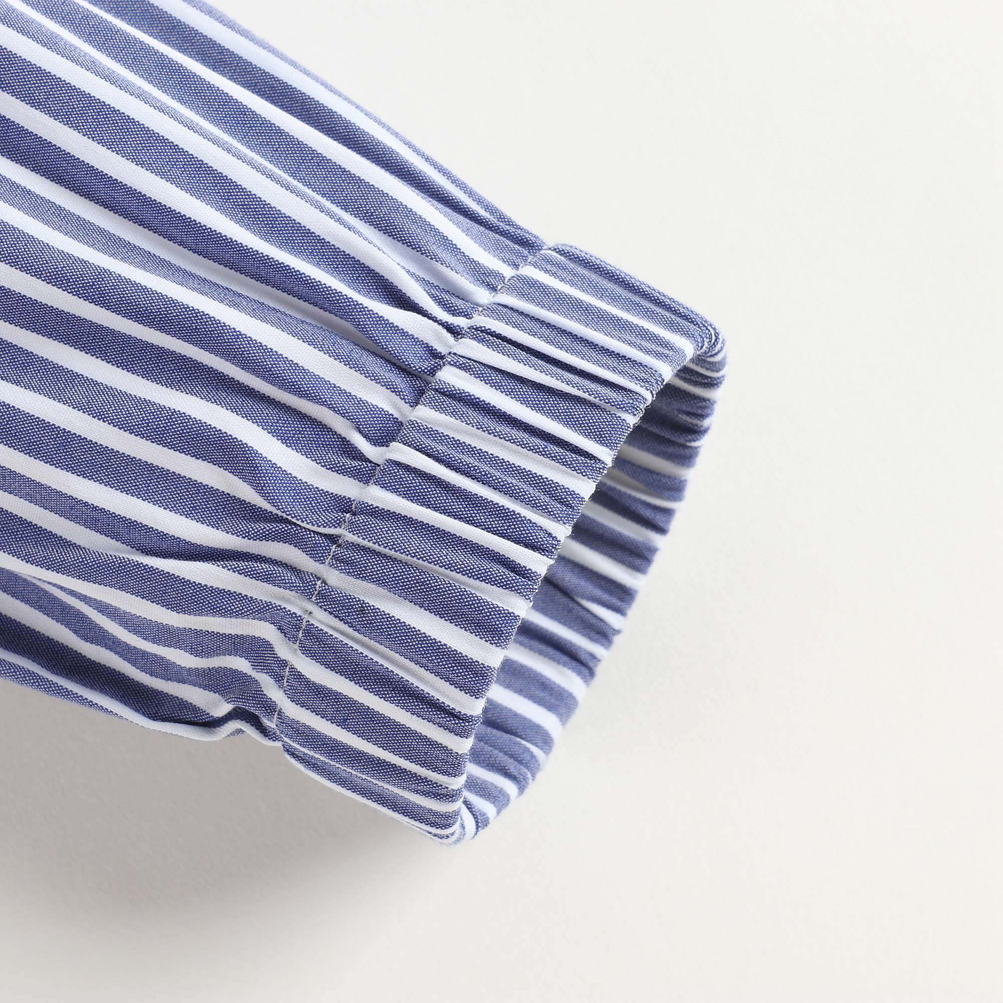Girls Blue Striped Cotton Shirt