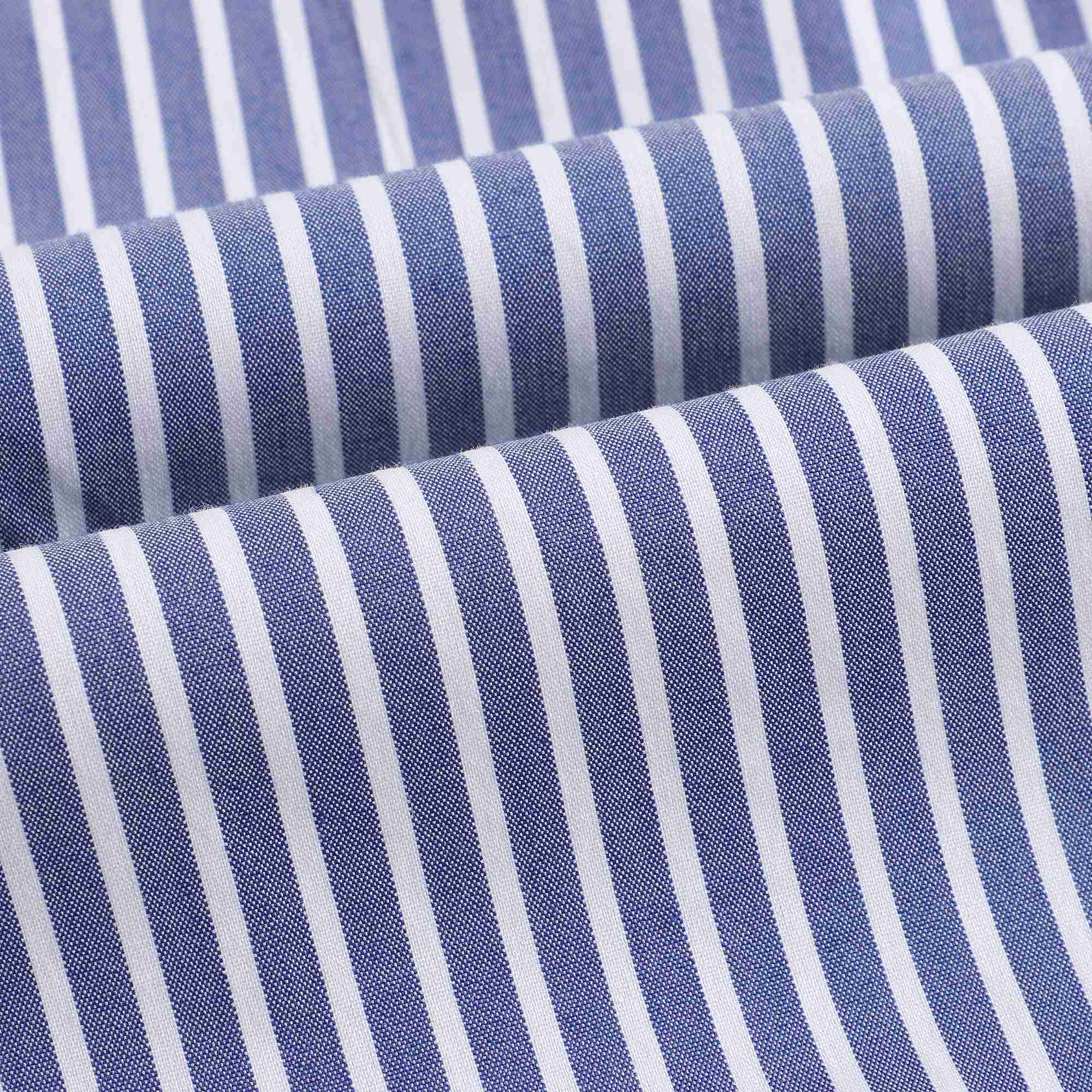 Girls Blue Striped Cotton Shirt