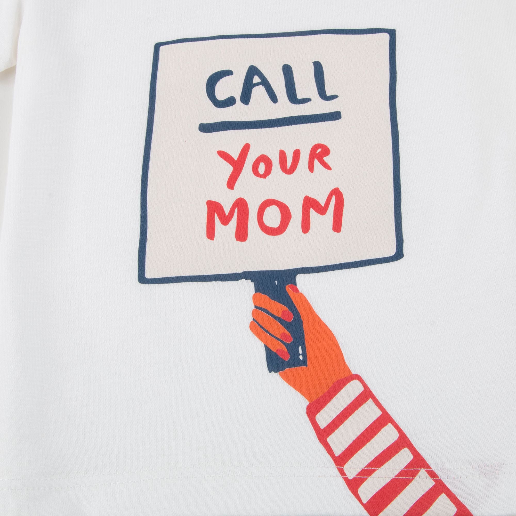 Boys White & Sign Organic Pima Cotton T-shirt