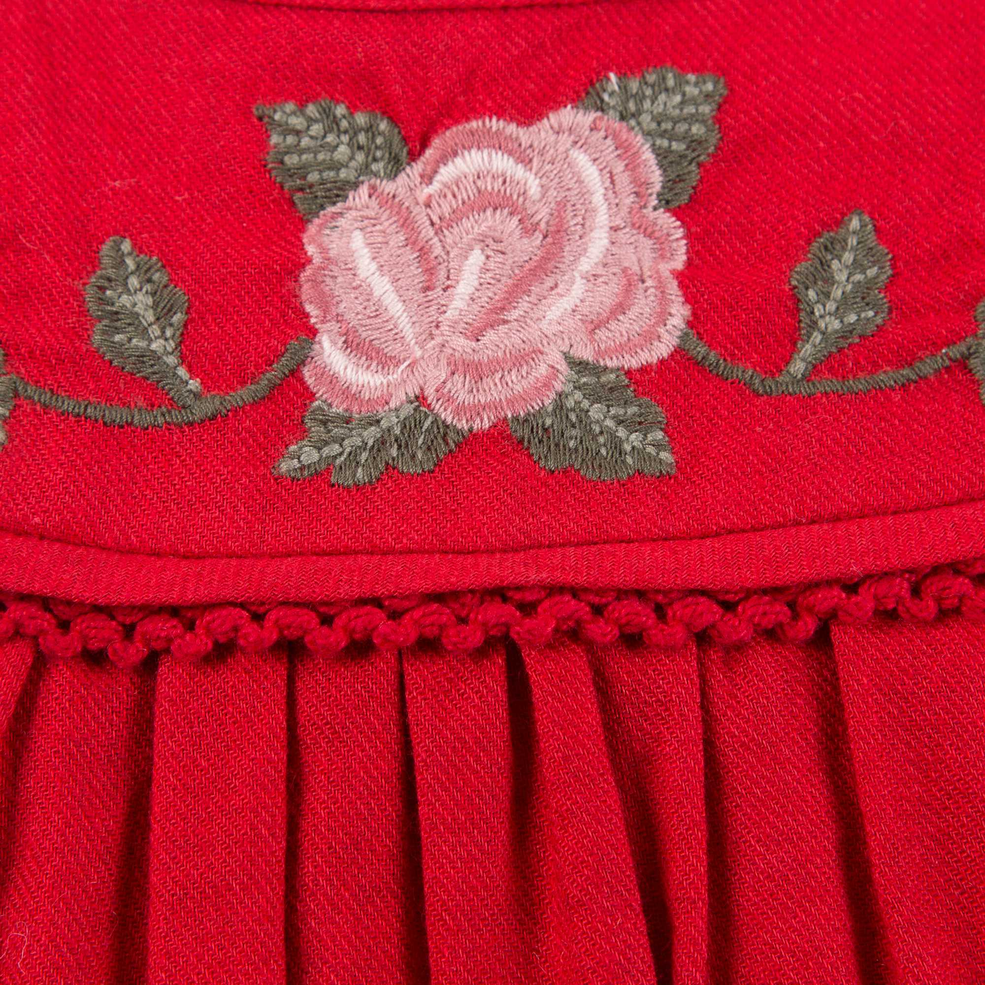 Girls Red Cotton Blouse