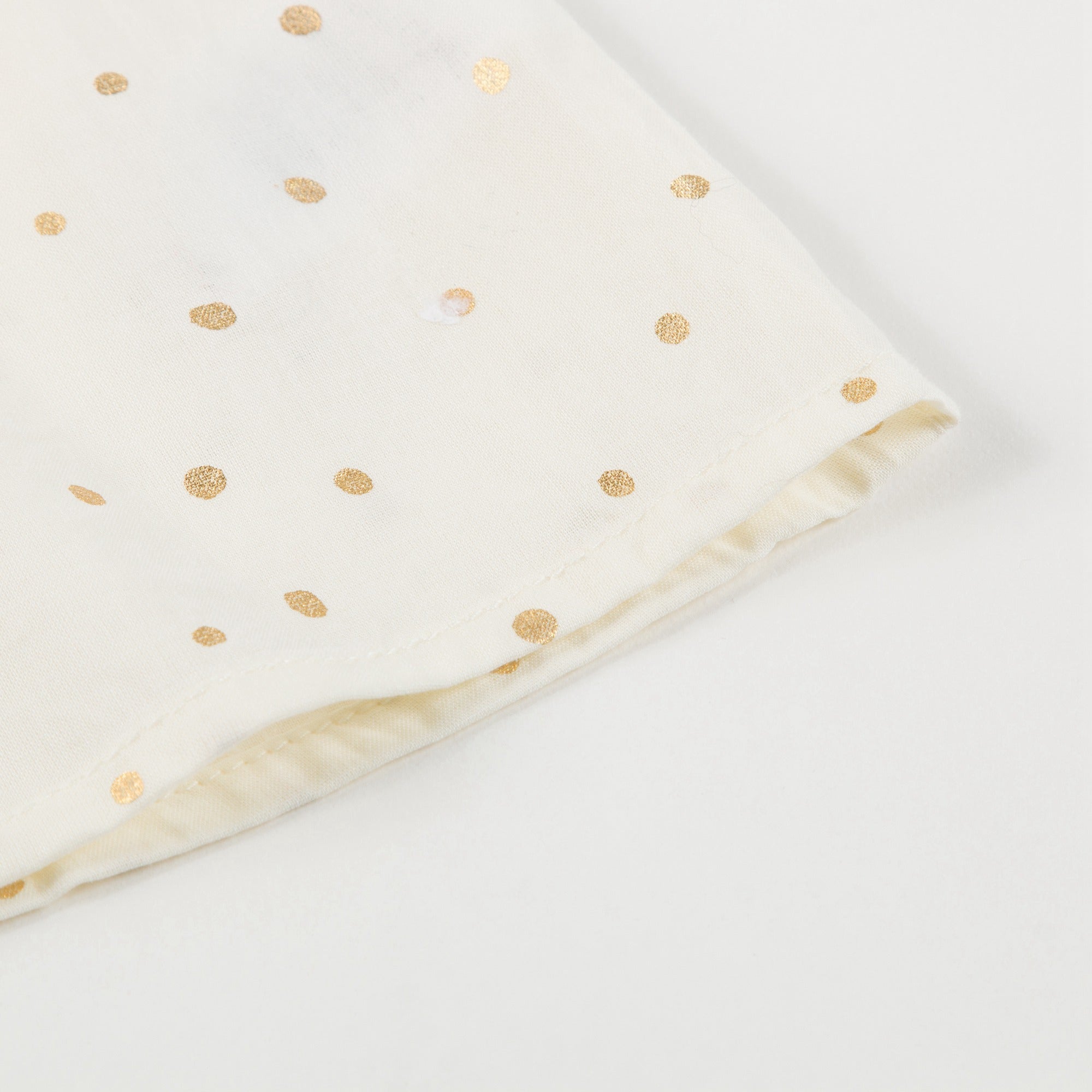Baby Girls Cream Cotton gold dots Cotton Blouse