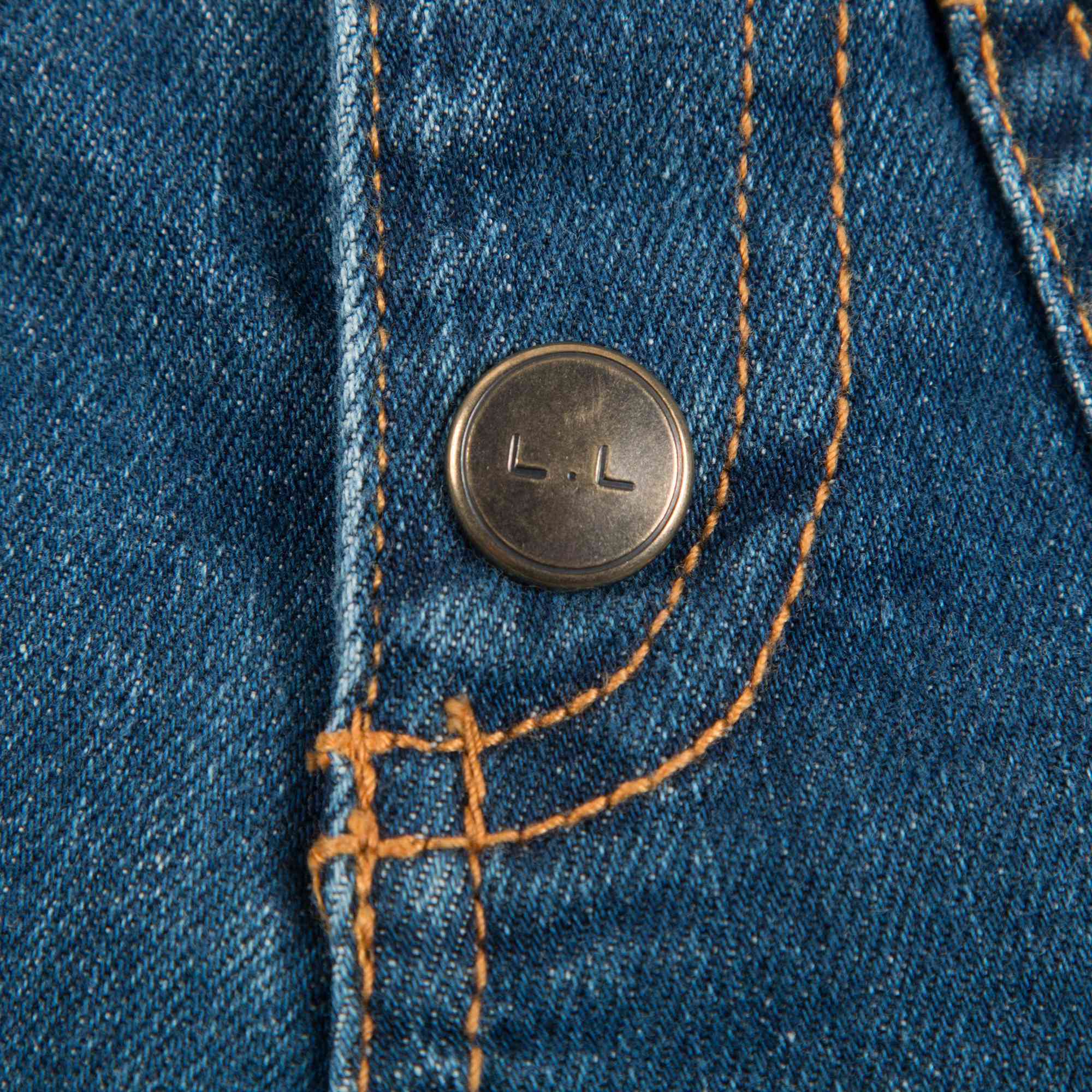 Girls Blue Denim Cotton Trousers