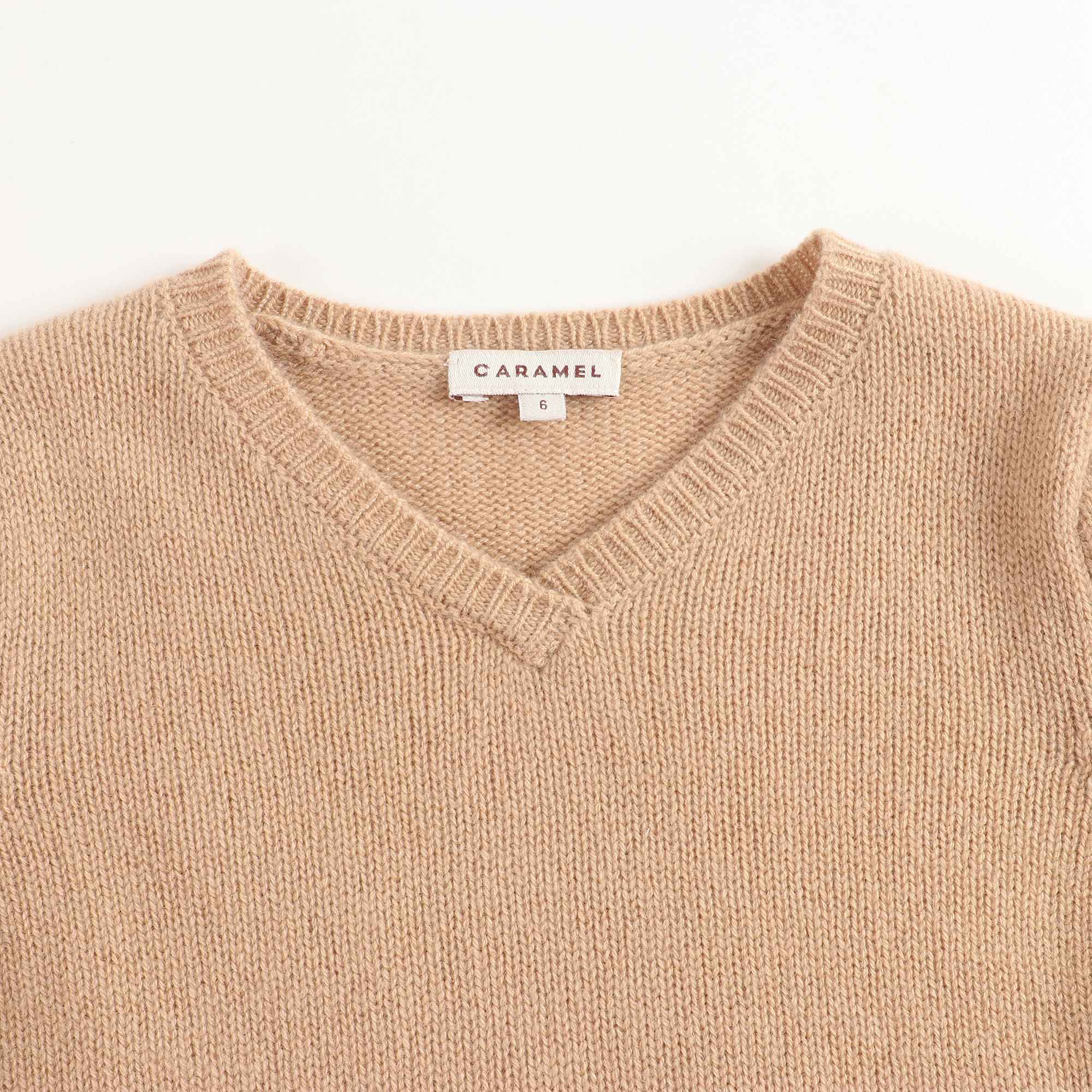 Girls Camel Cashmere Sweater
