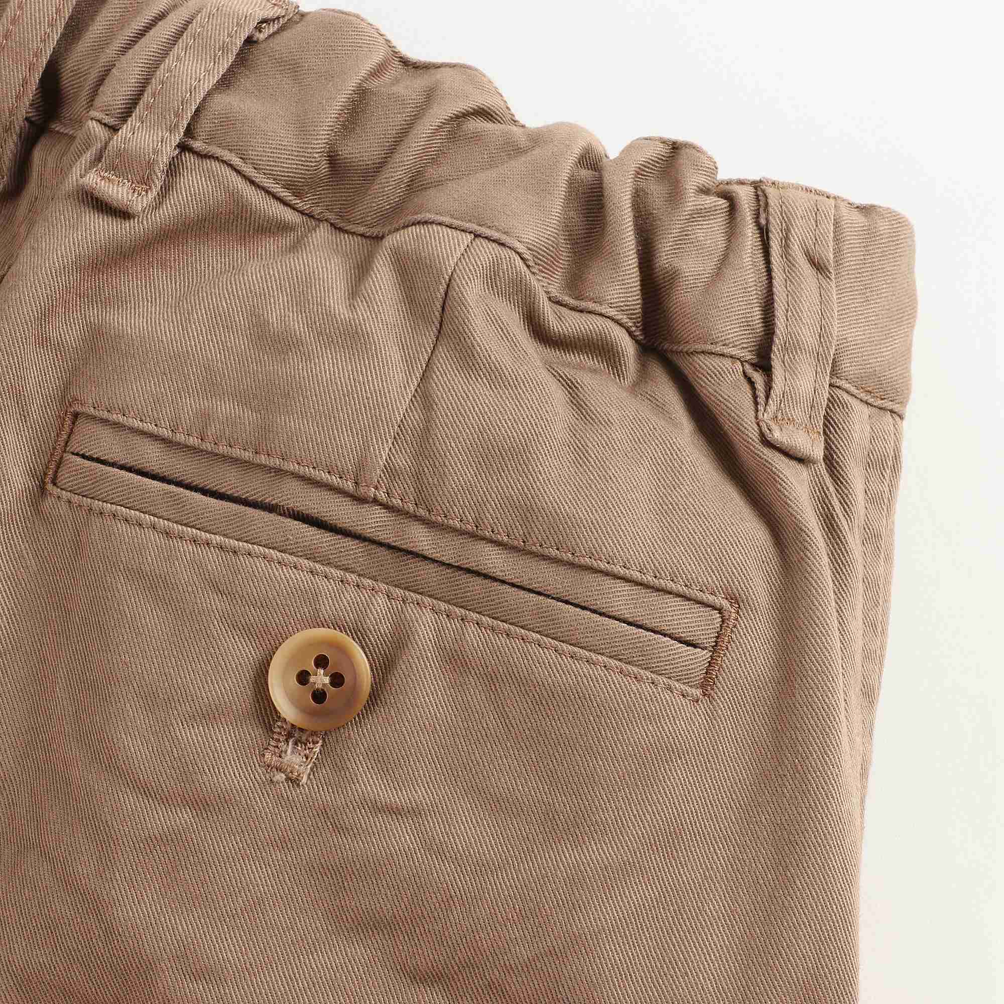 Girls Beige Cotton Trousers