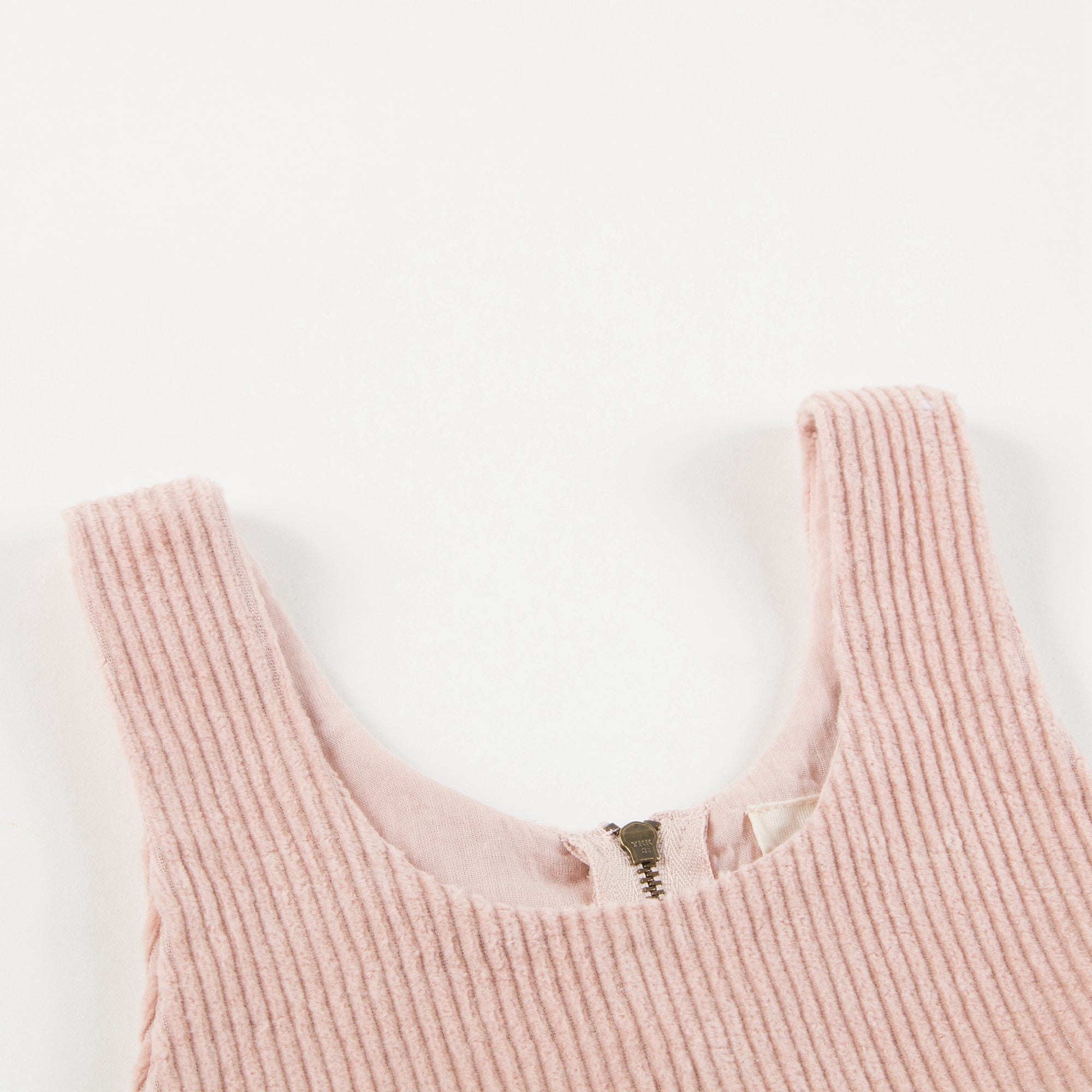 Girls Pink Big Corduroy Dress