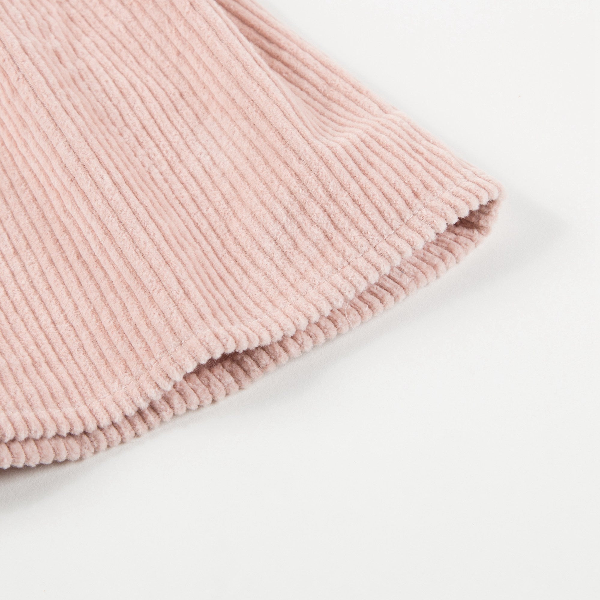 Girls Pink Big Corduroy Dress