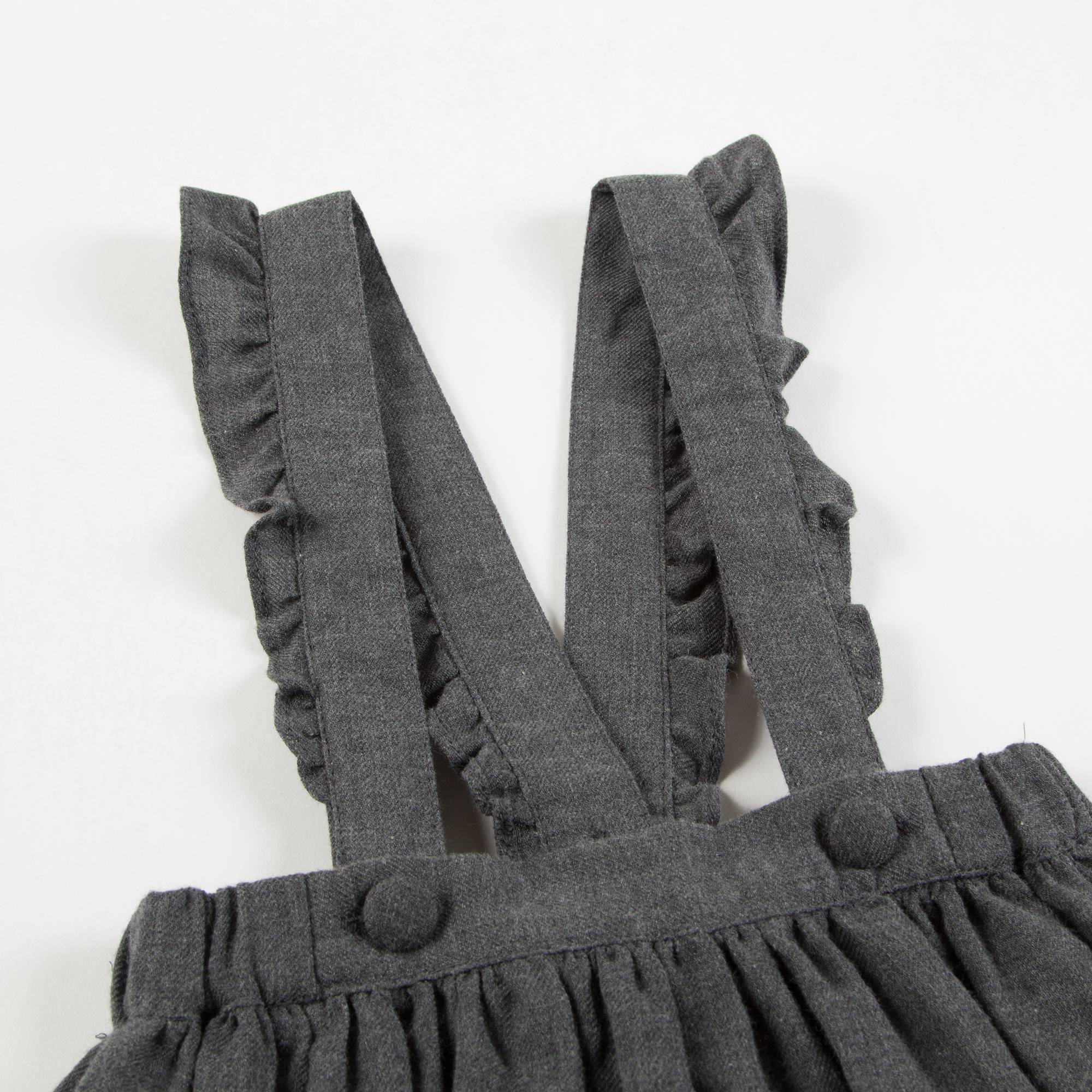 Girls Grey Cotton Skirt