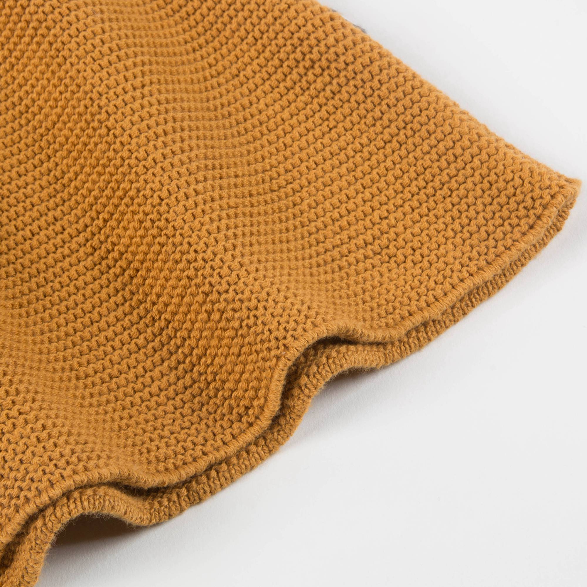 Baby Girls Ochre Cotton Tie Strap Dress