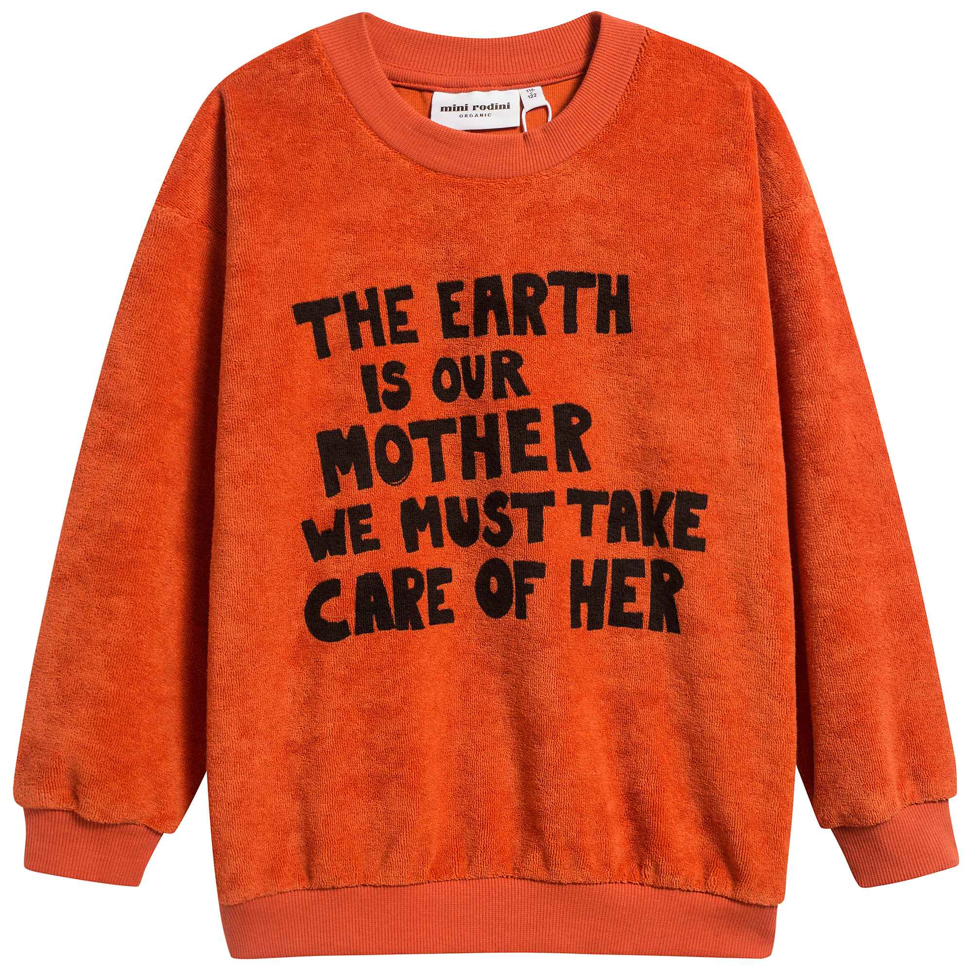Girls Orange Organic Cotton Sweatshirt
