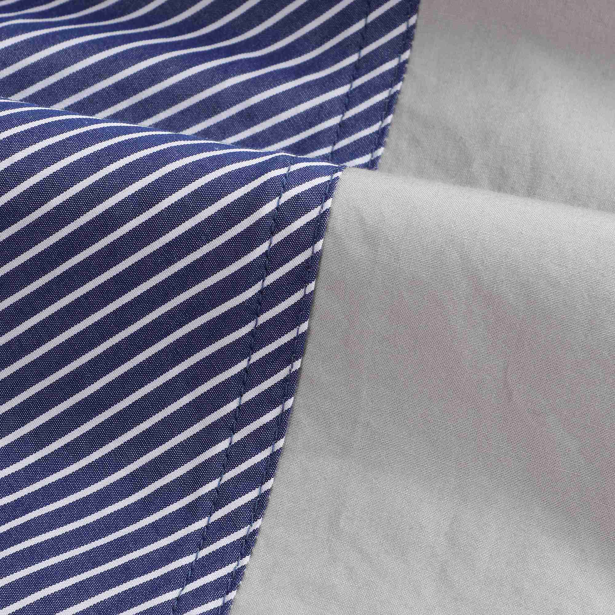 Girls Grey & Blue Bias Stripe Skirts