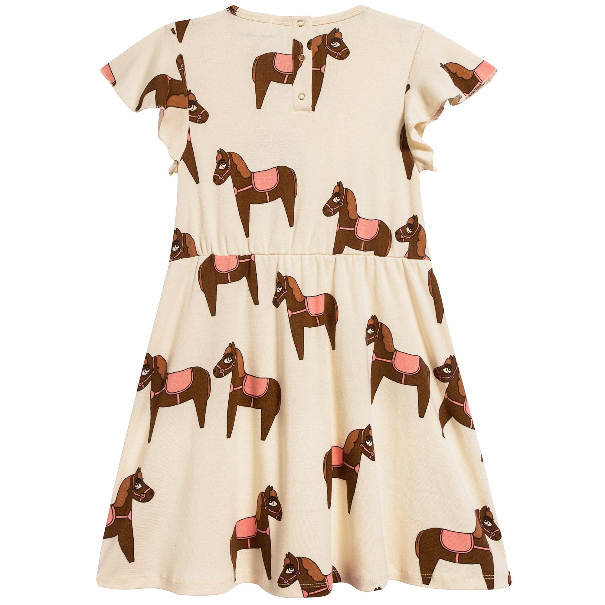 Girls Beige Donkey Organic Cotton Dress
