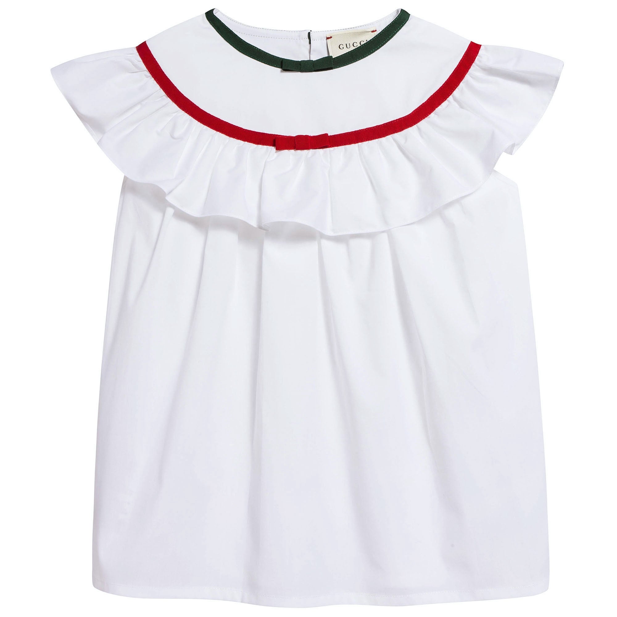 Girls White Ruffle Blouse