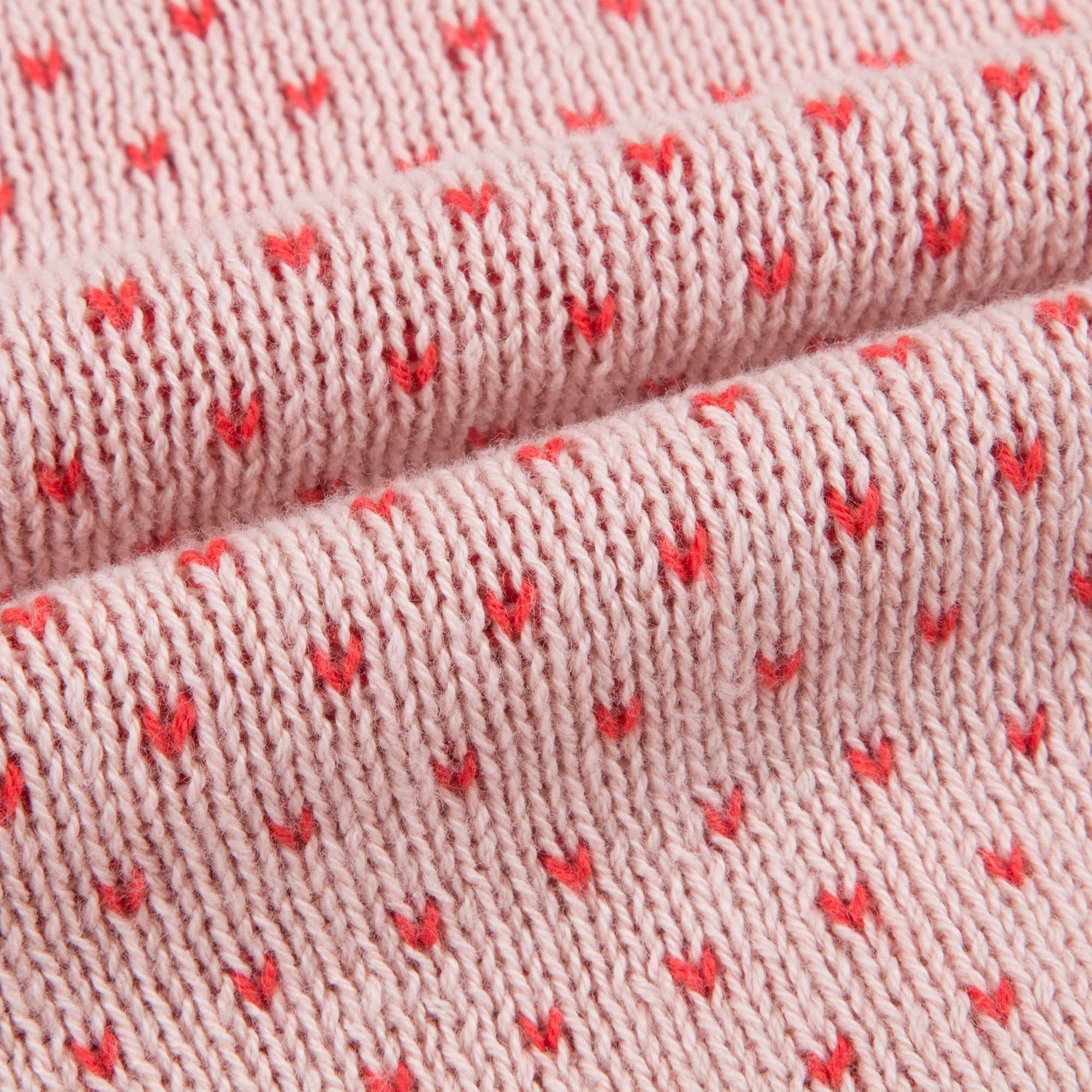 Girls Rose & Red Dots Cotton Peach Hoodie