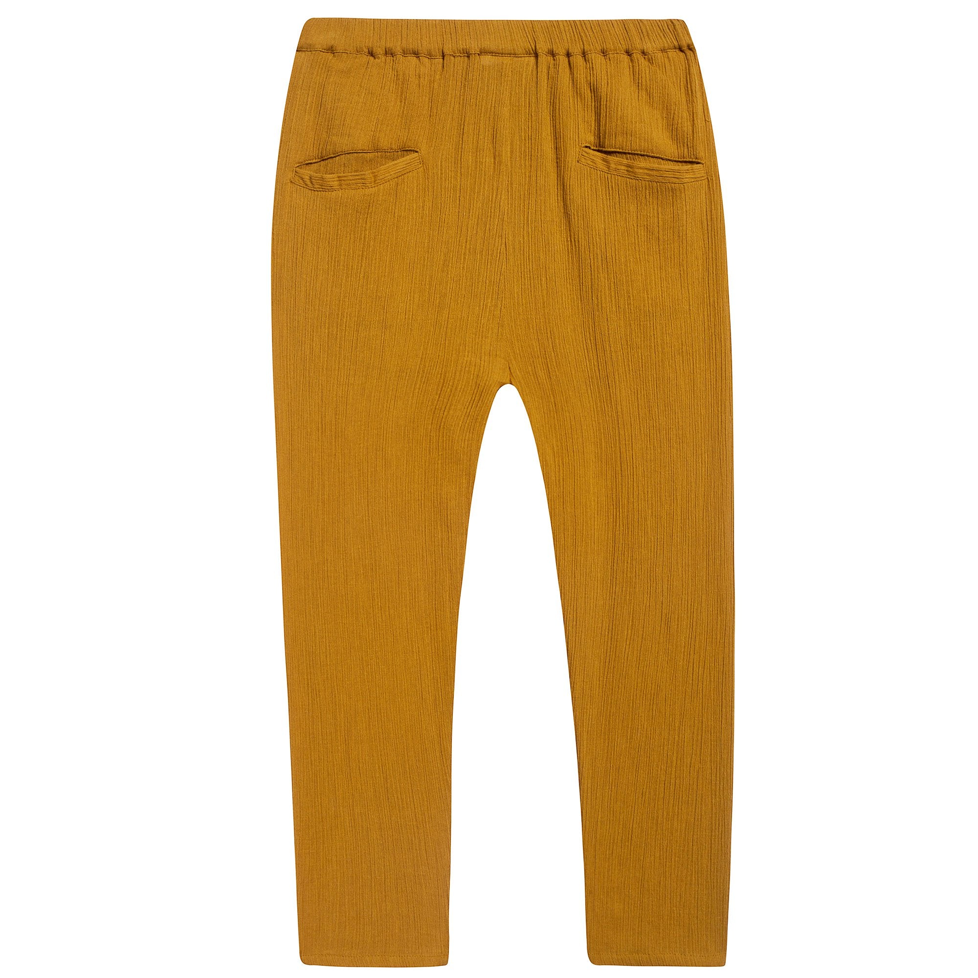 Girls Cognac "Cotton Crepe" Trousers