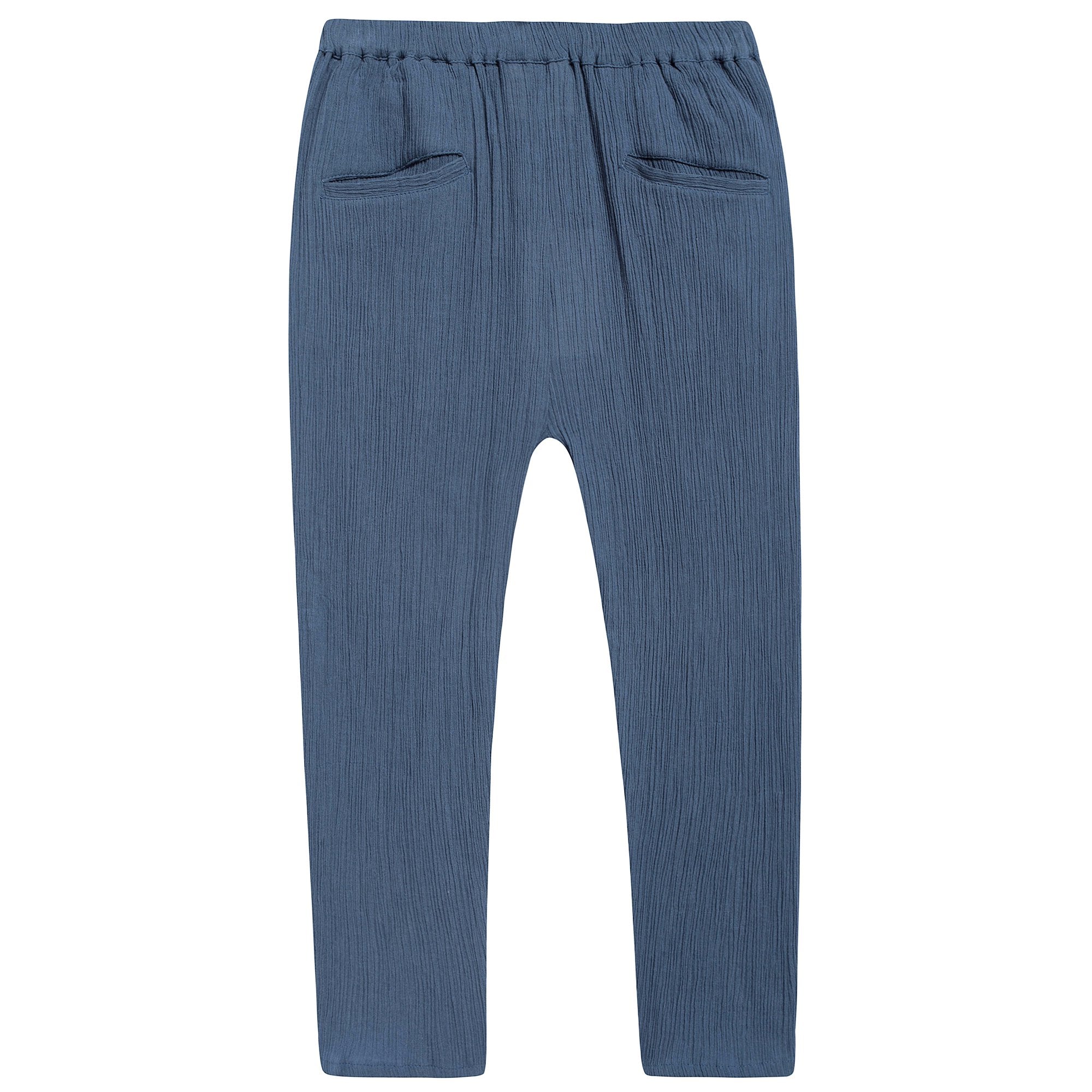 Girls Blue "Cotton Crepe" Trousers