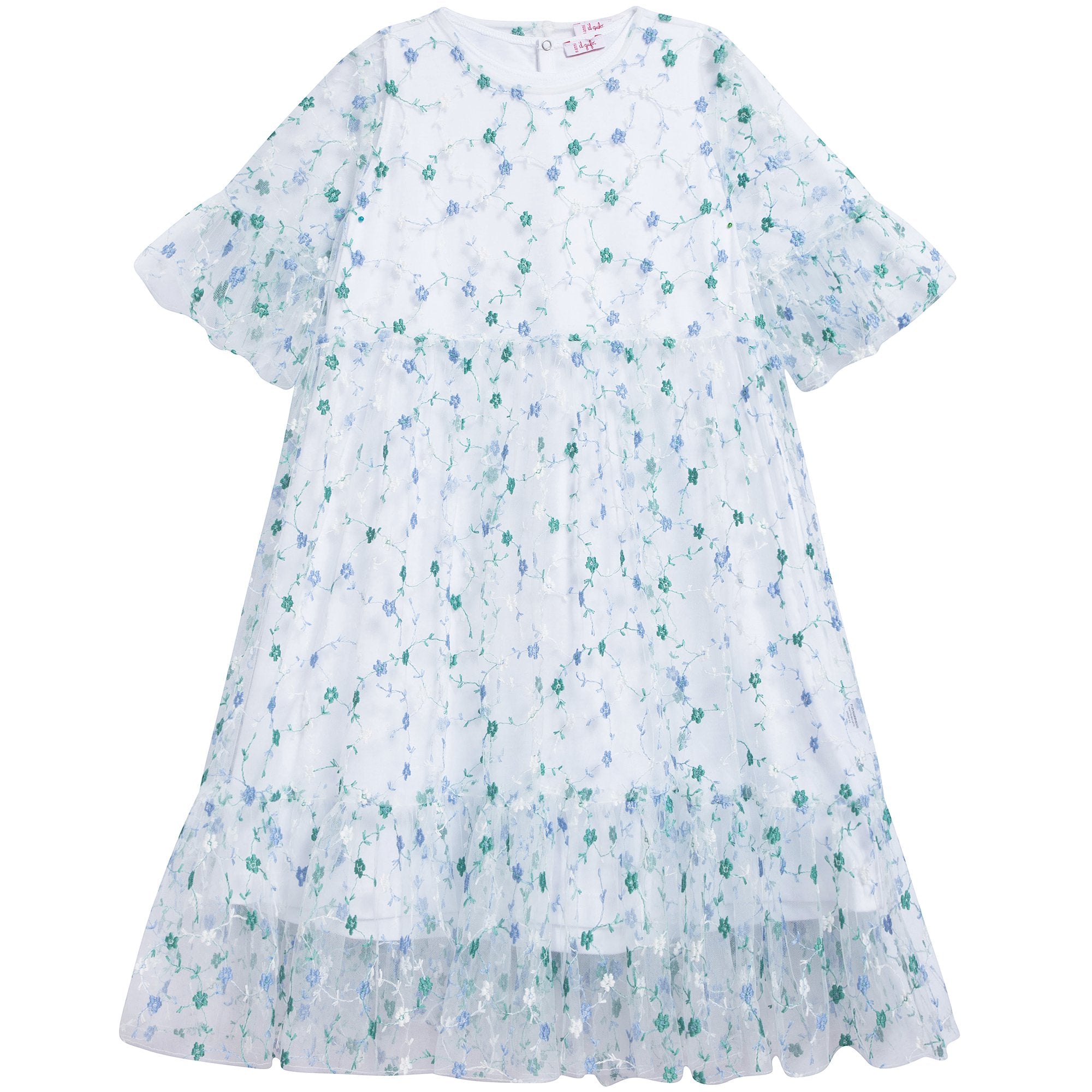 Girls Airforce Blue Cotton Dress