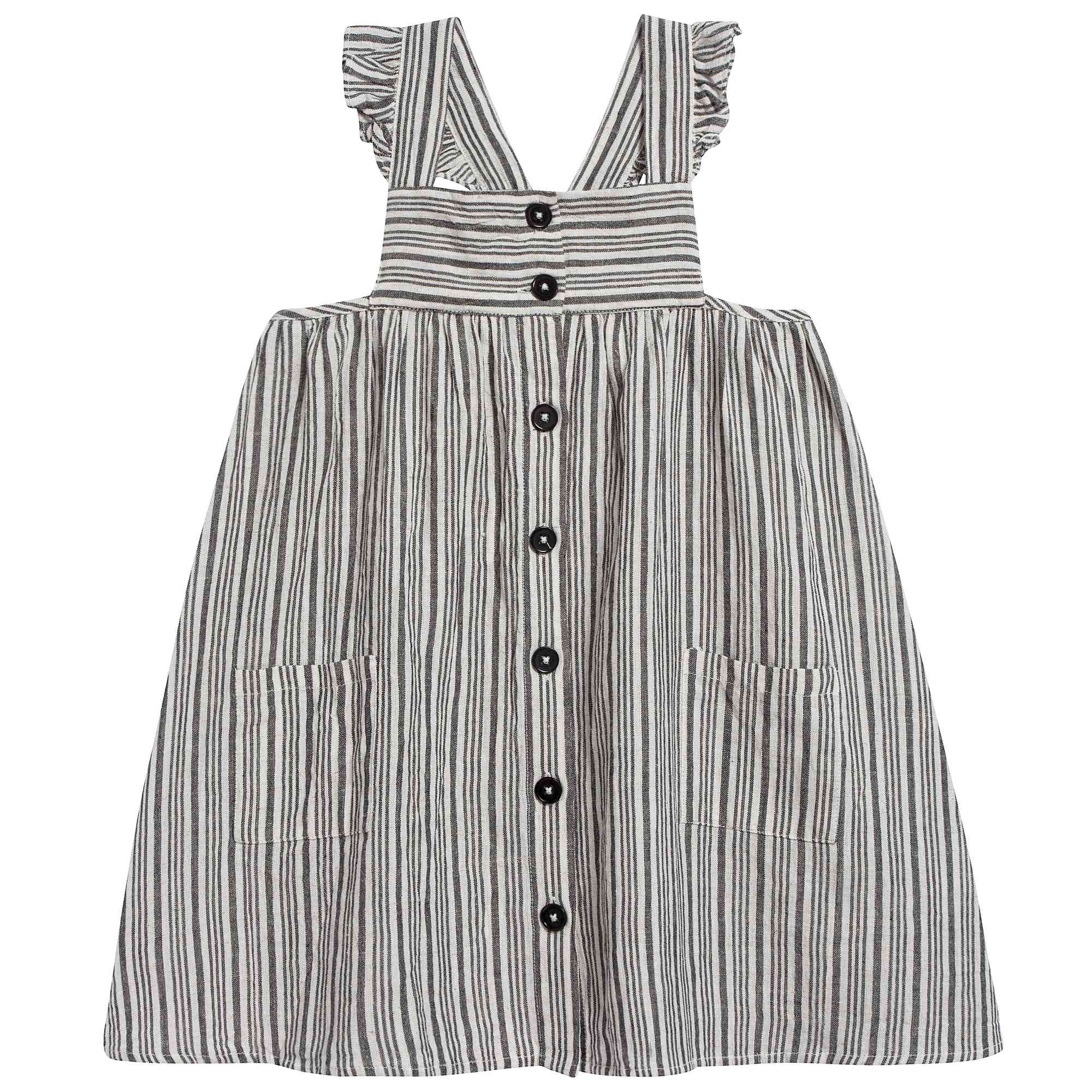 Girls Black & White "Stripes B&W" Dress