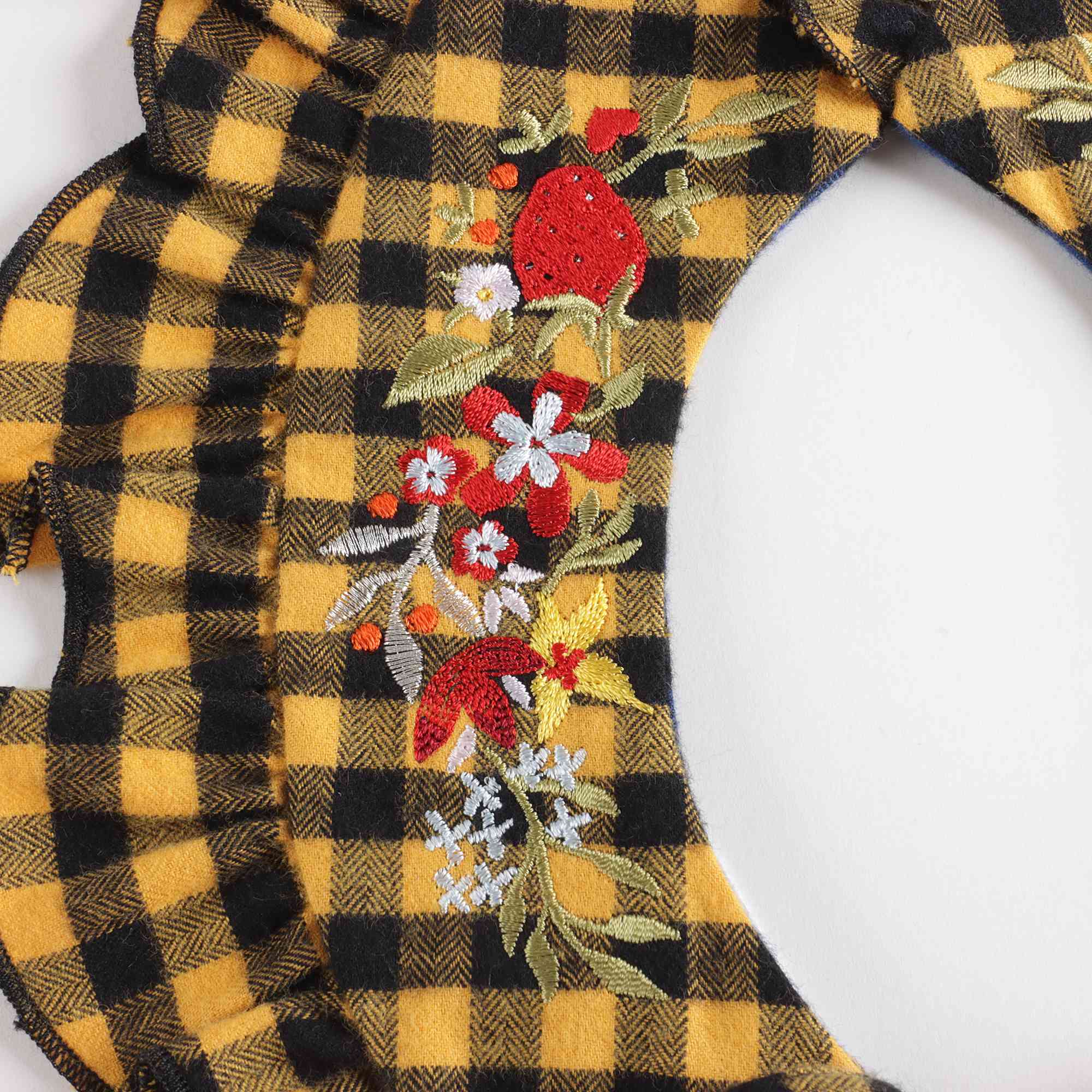 Girls Yellow Reversible Ruffles Collar