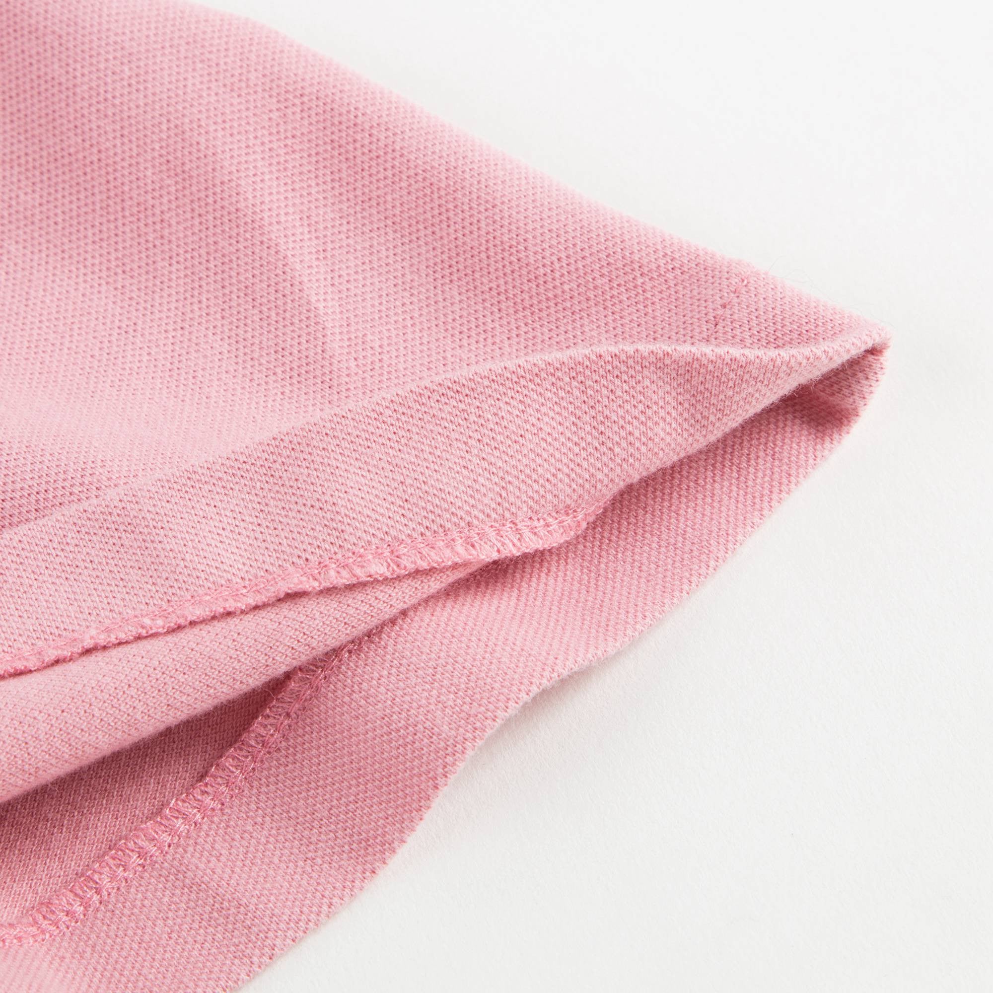 Baby Girls Pink Cotton Dress With Check Trim