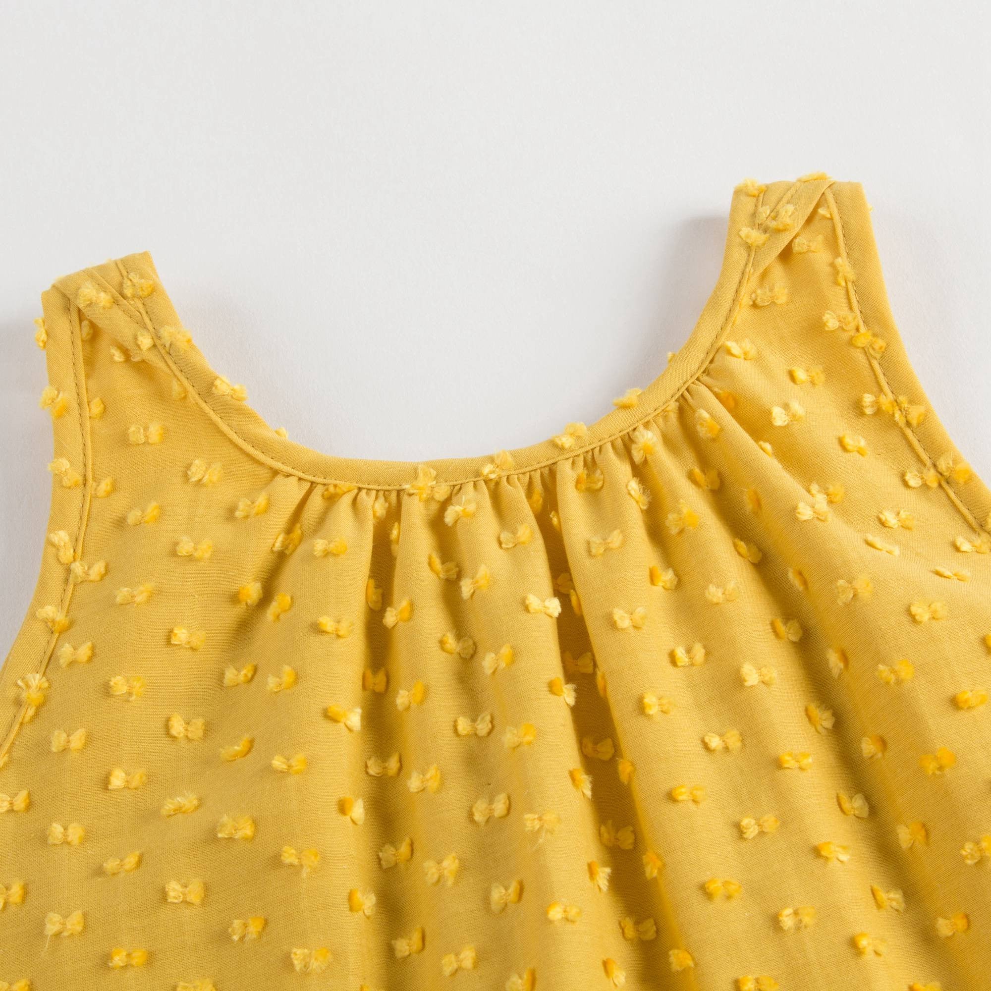 Girls Yellow Cotton Dress
