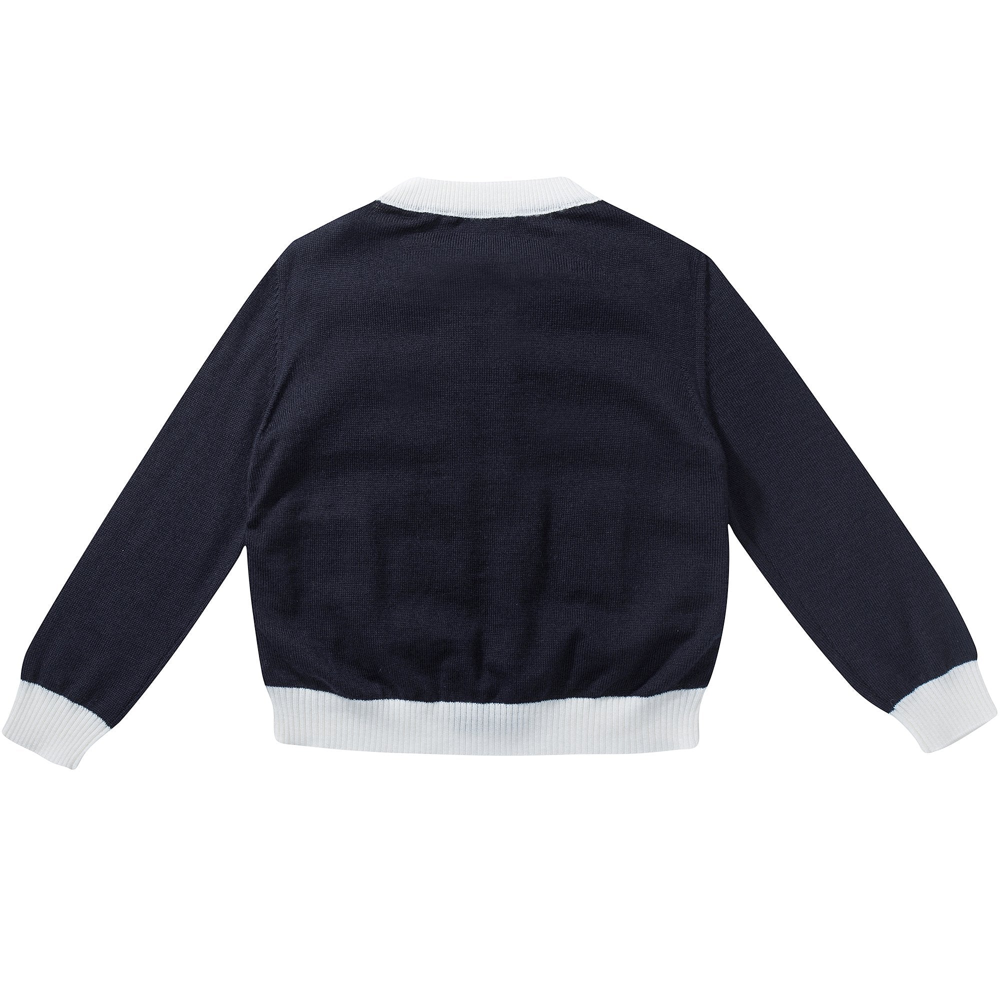 Baby  Girls  Navy  Blue  "Maglia Tricot"  Cardigan
