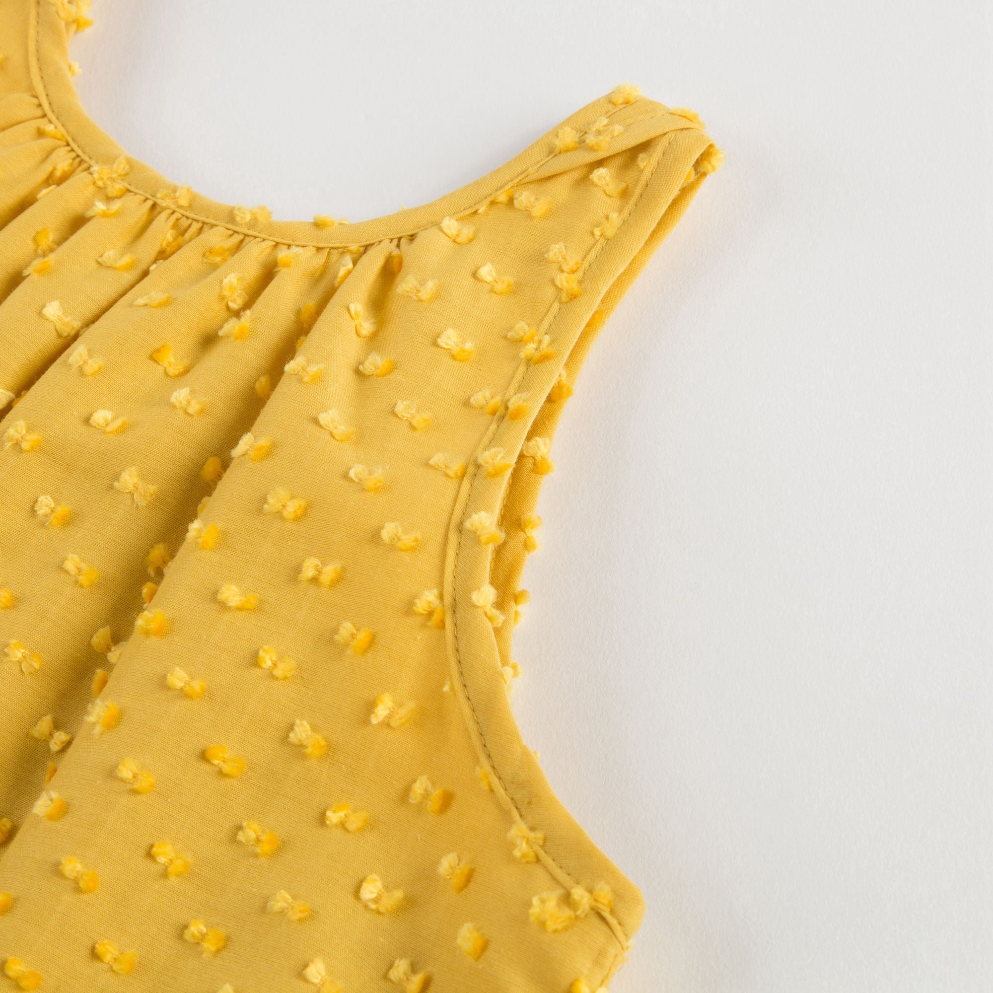 Girls Yellow Cotton Dress