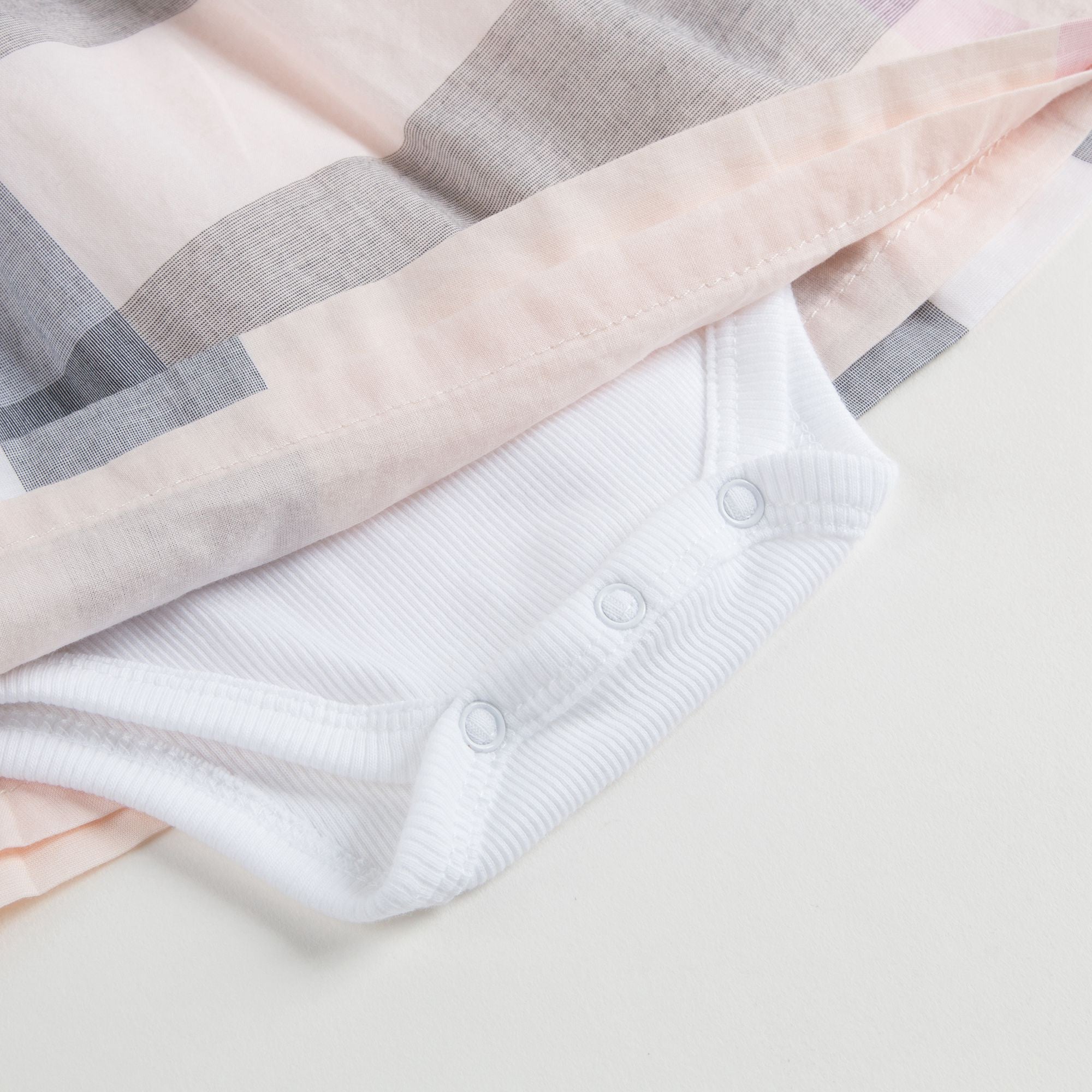 Baby Girls White Checked Dress