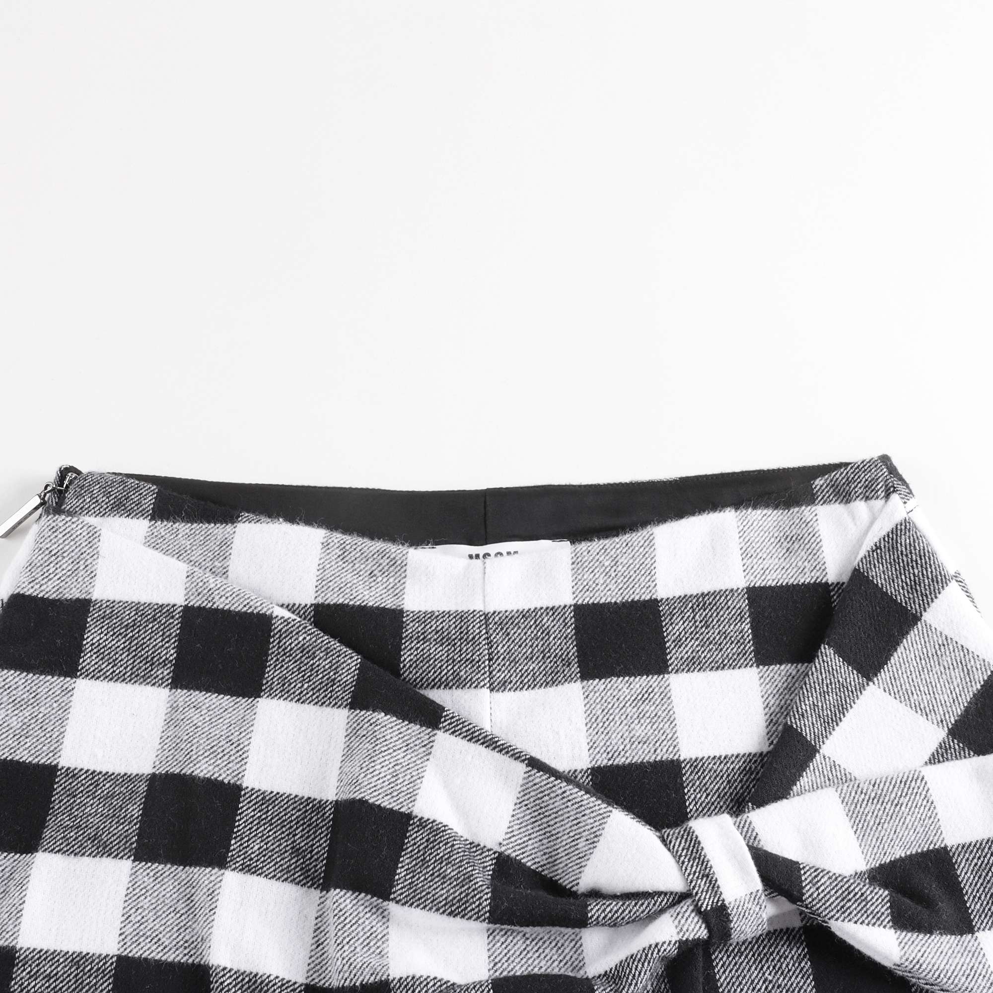 Girls Black Check Cotton Skirt