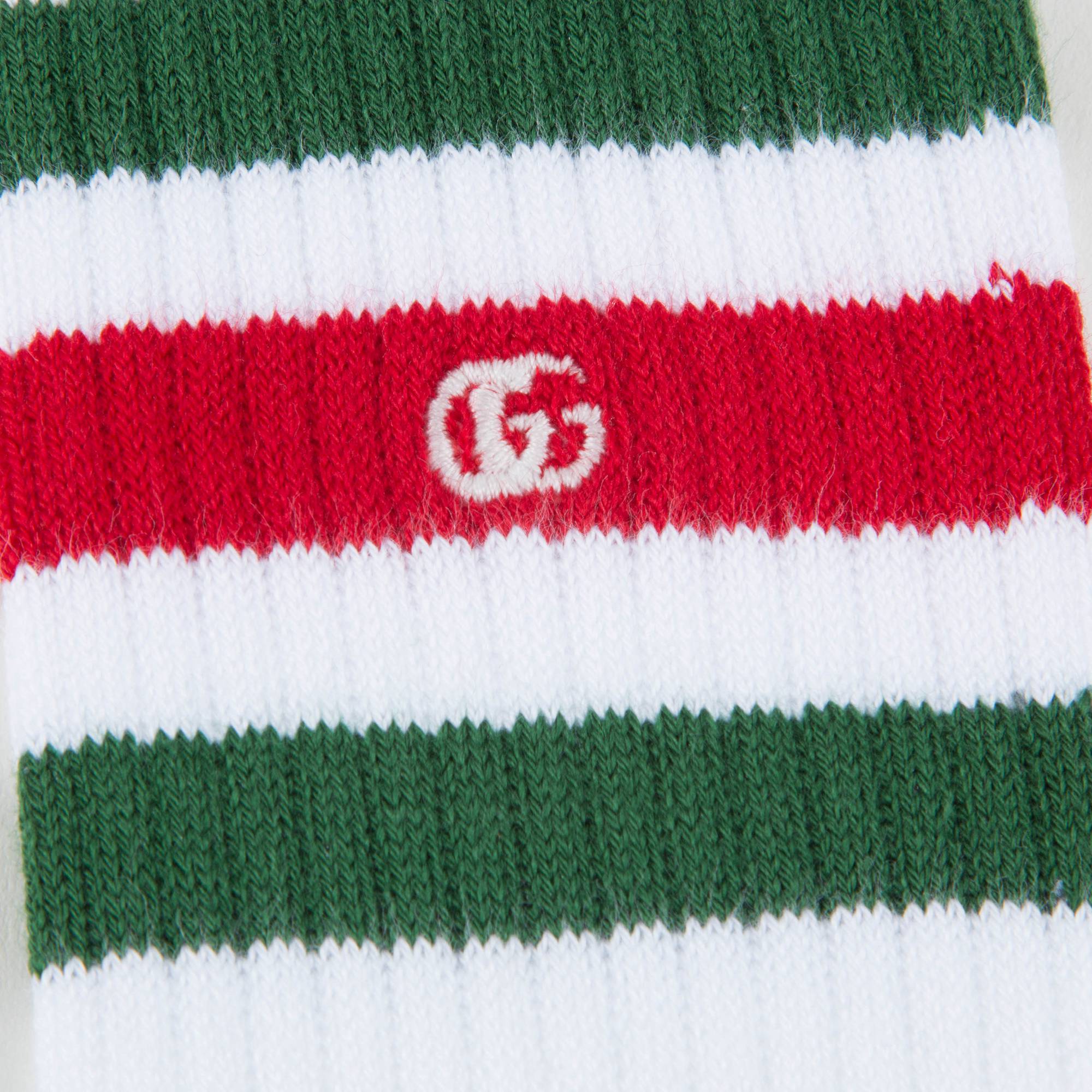 Girls & Boys White & Dark Green  Socks