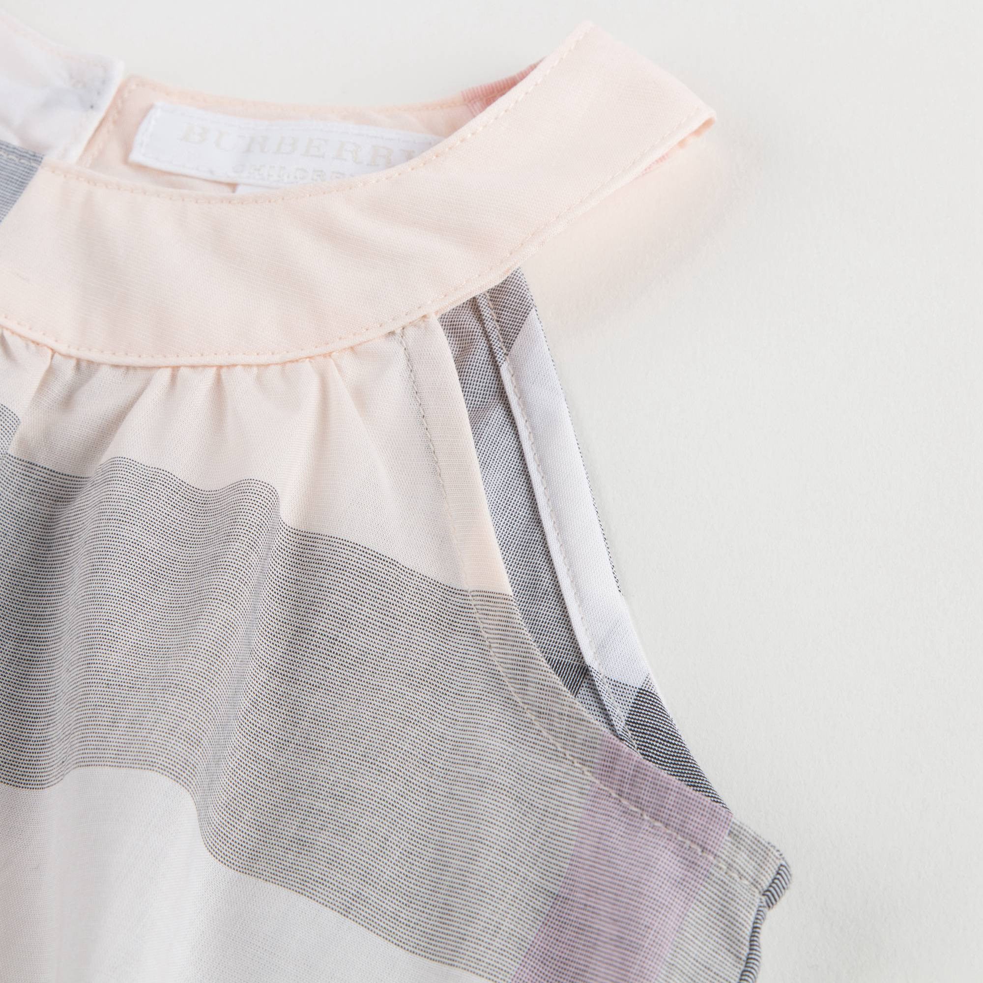 Baby Girls Apricot Check Sleeveless Top