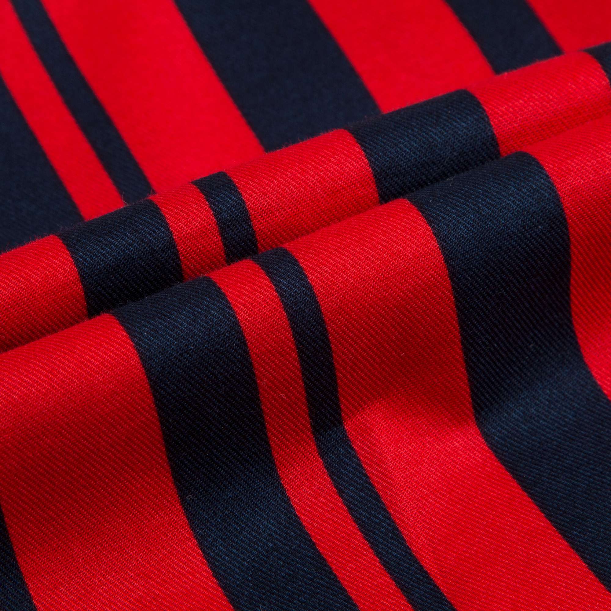 Girls Red Odd Stripe  Bow Organic  Cotton Dress