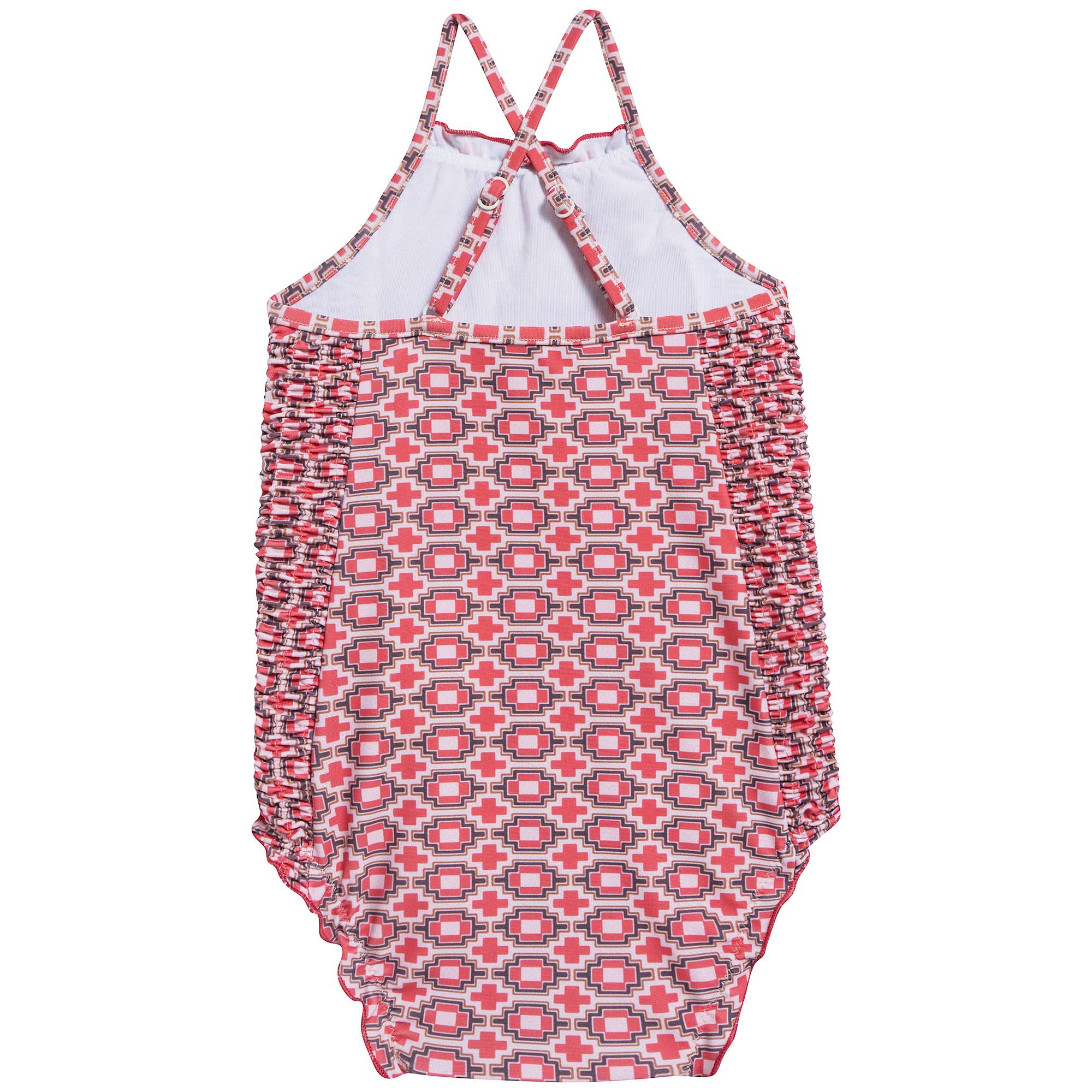 Baby Girls Red Kaleido Print Jersey Swimsuit